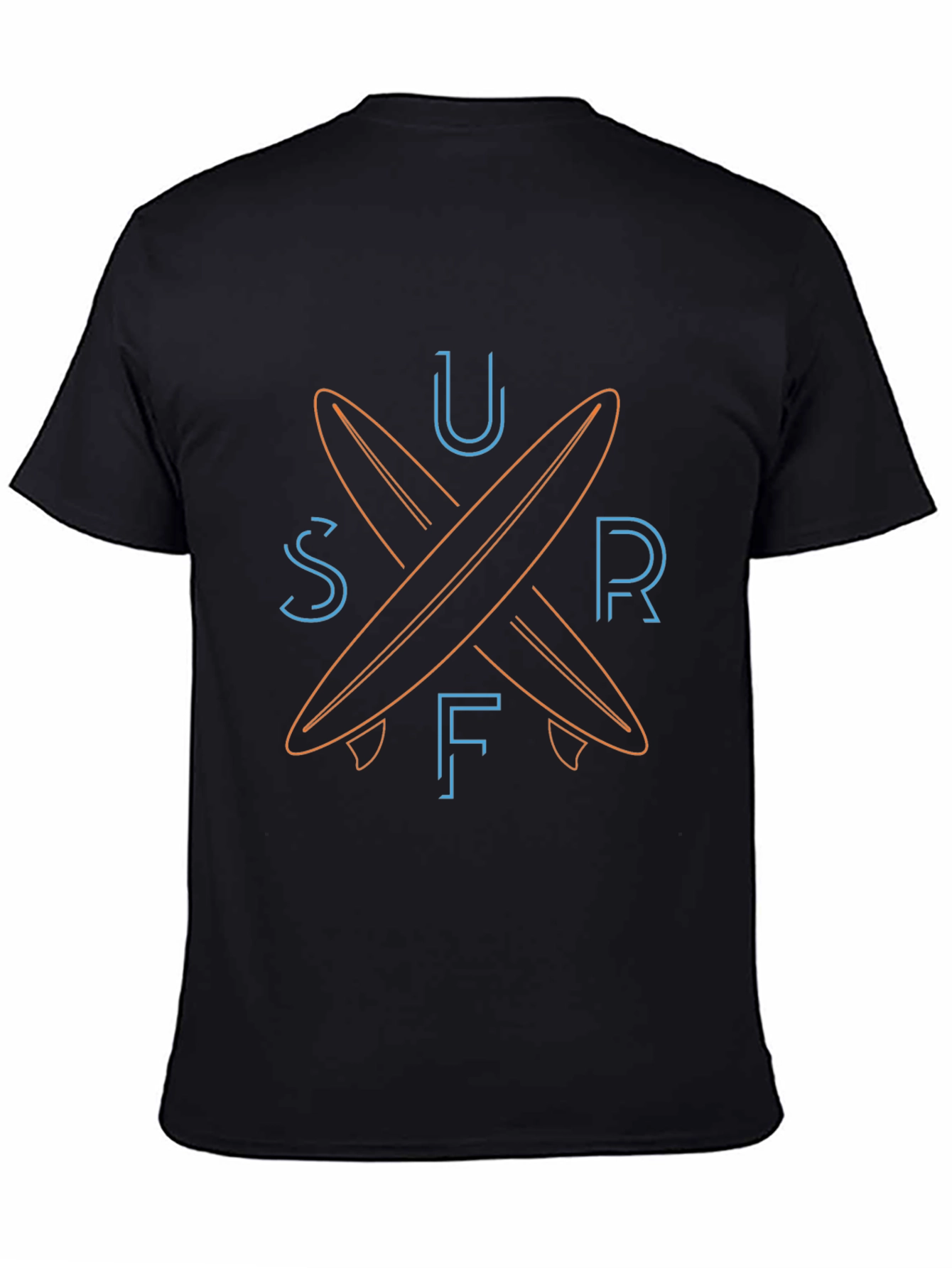Black Surfboard T-Shirt - Stylish Graphic Tee view 4