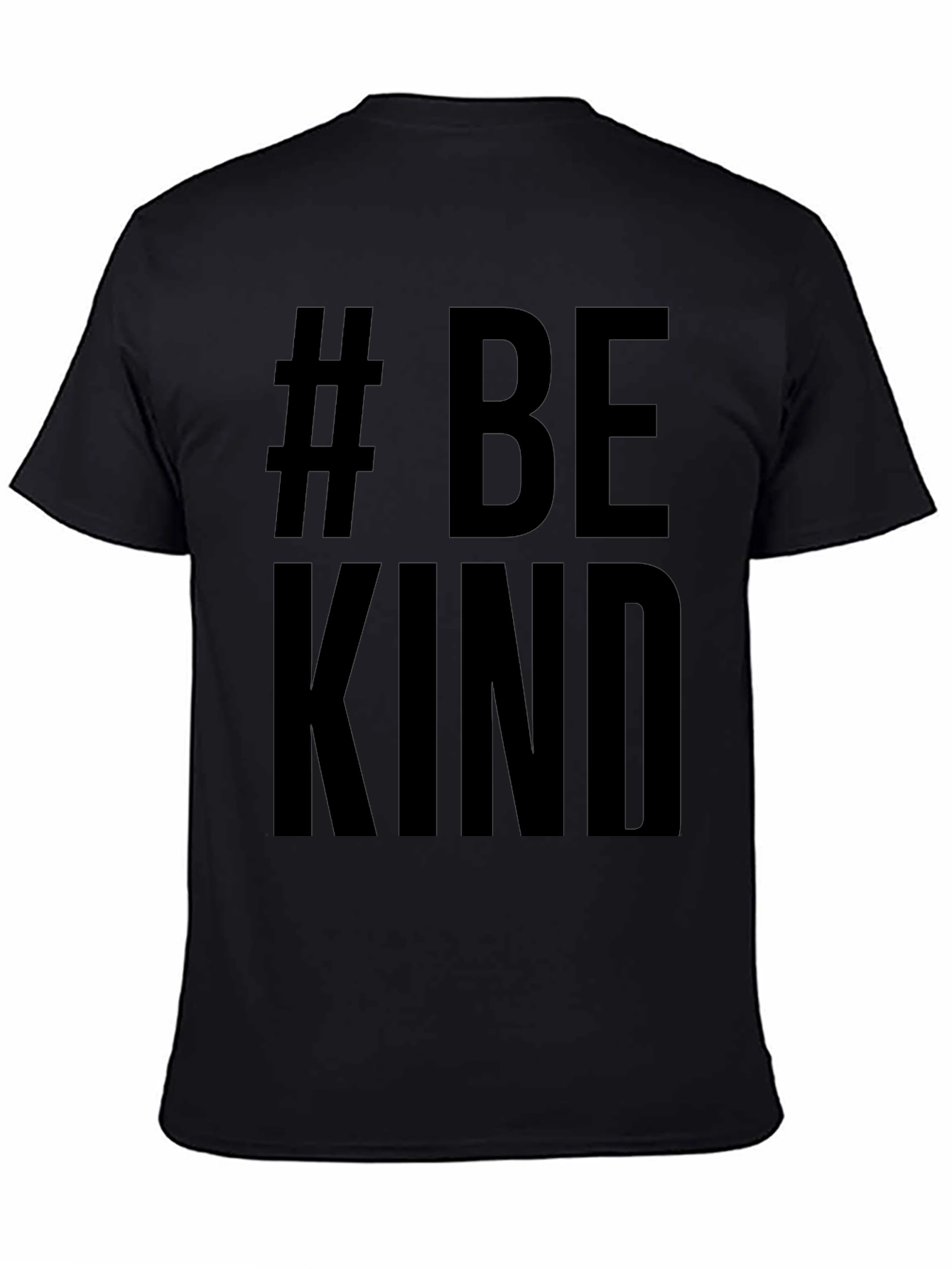 Black # Be Kind Black Graphic T-Shirt - Casual Style view 4