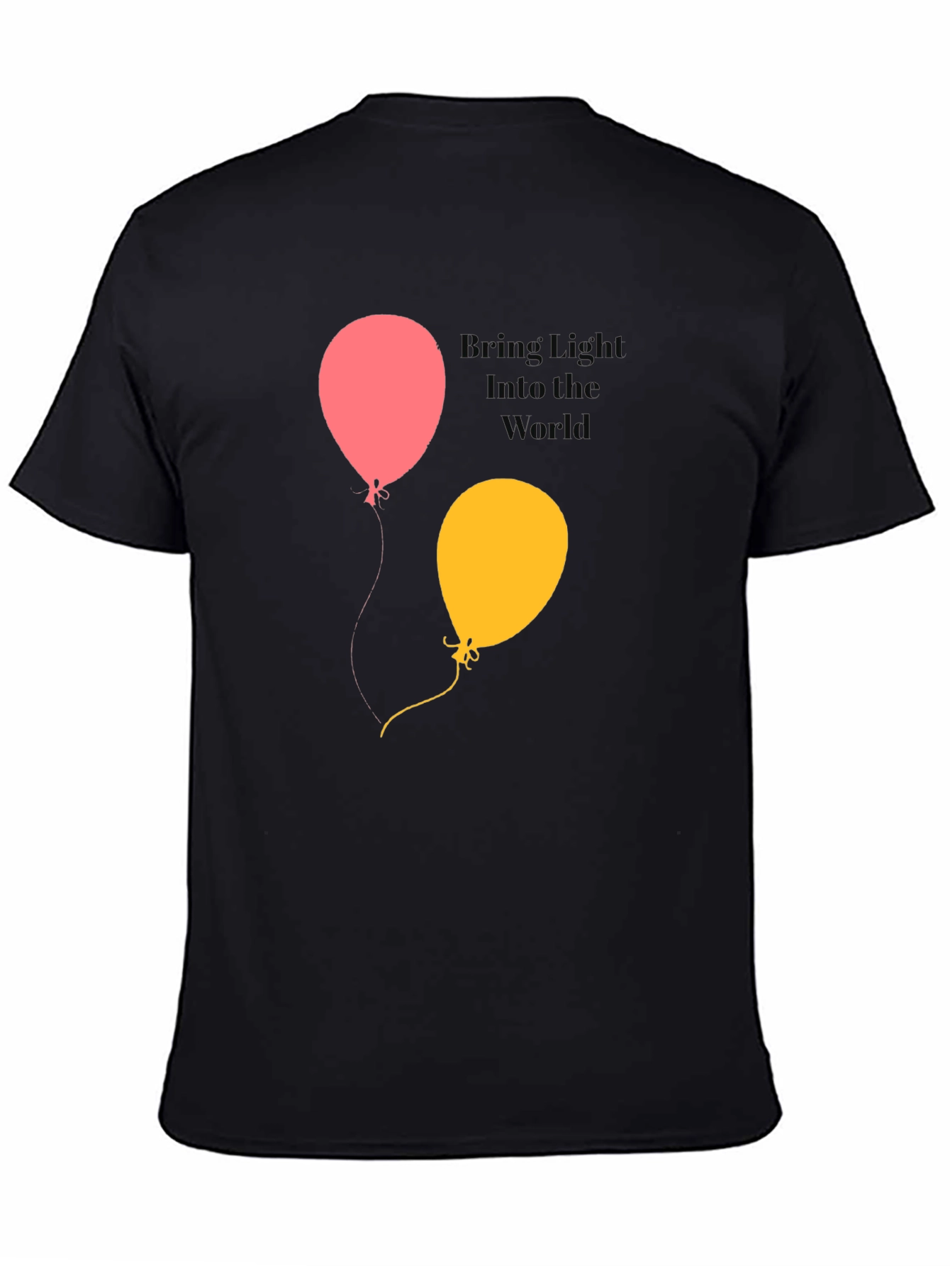 Black Bring Light Into the World Balloon Graphic Tee view 4