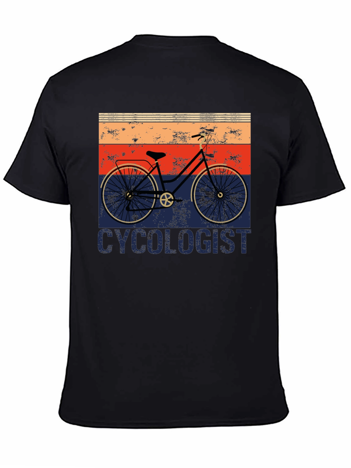 Black Cycologist Retro Cycling T-Shirt view 4