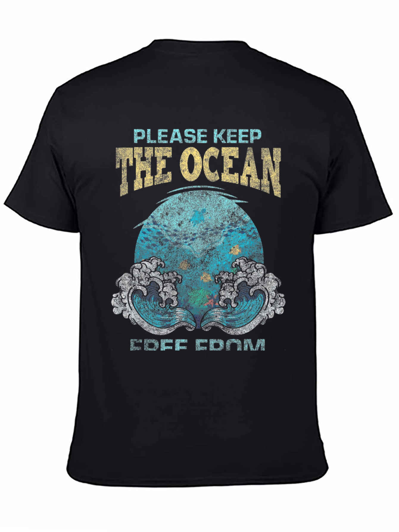 Black Ocean Conservation Graphic Tee view 4