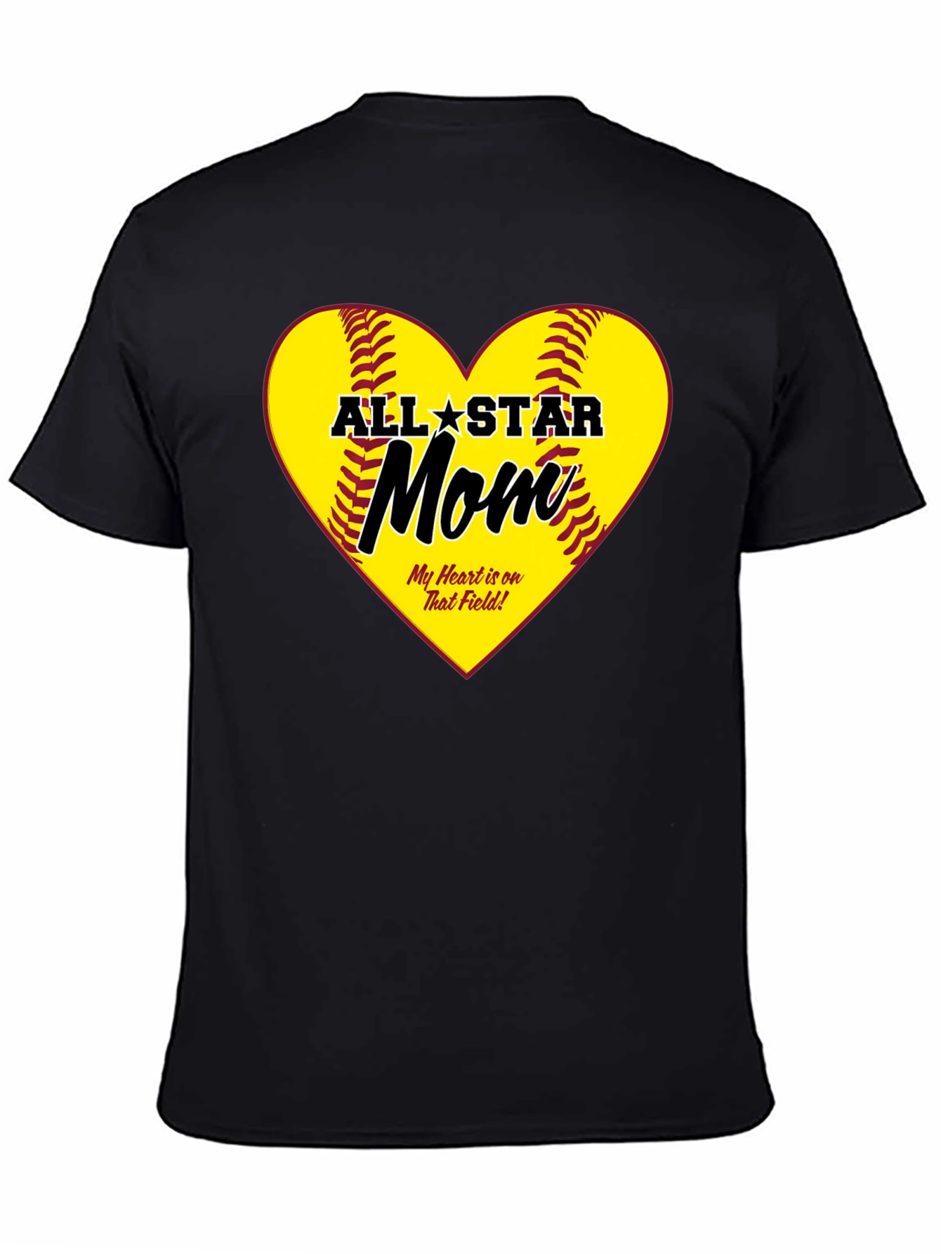 All-Star Mom Heart Design T-Shirt - 4