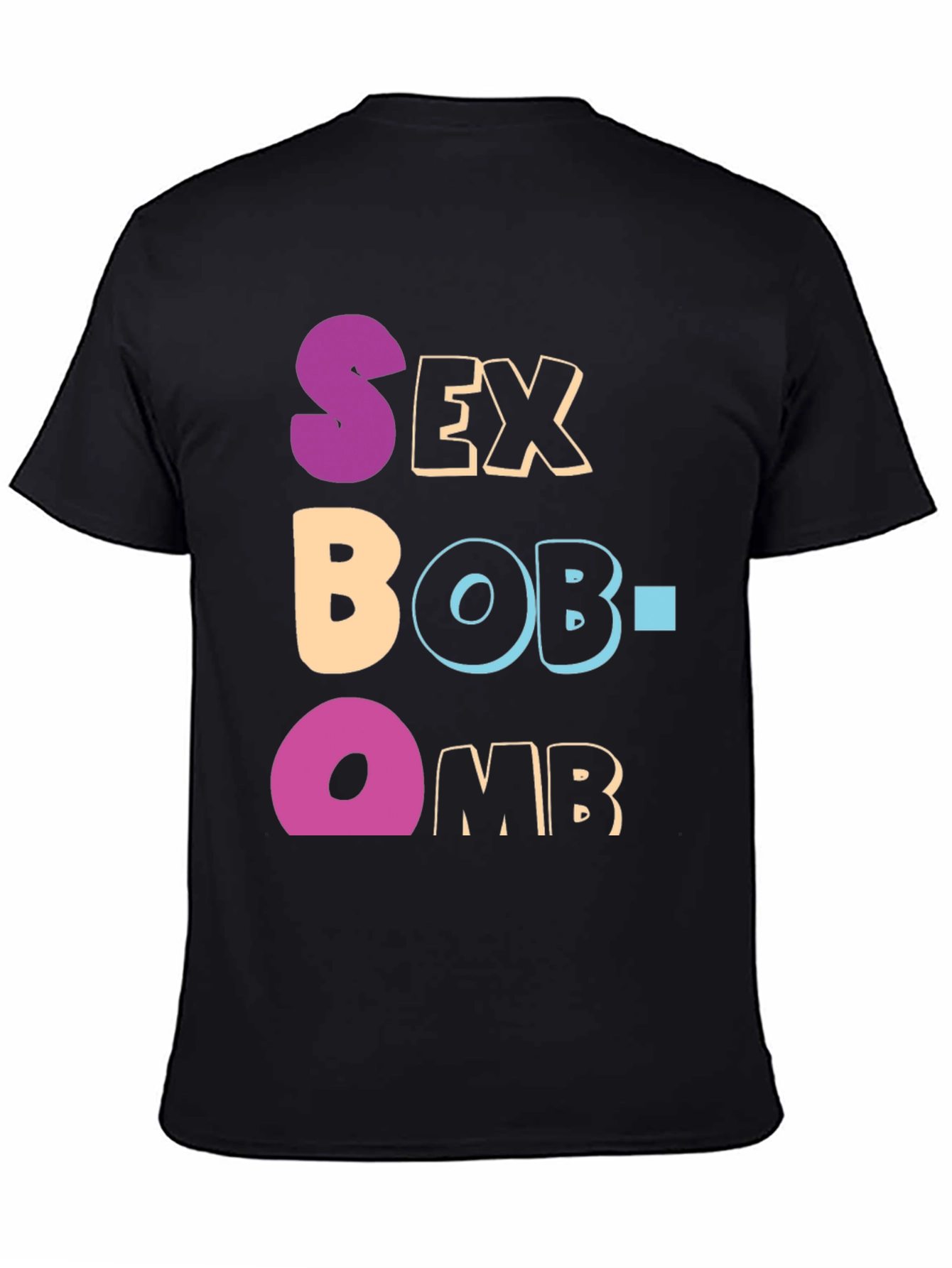 Black Sex Bob-Omb T-Shirt Funny Graphic Tee view 4