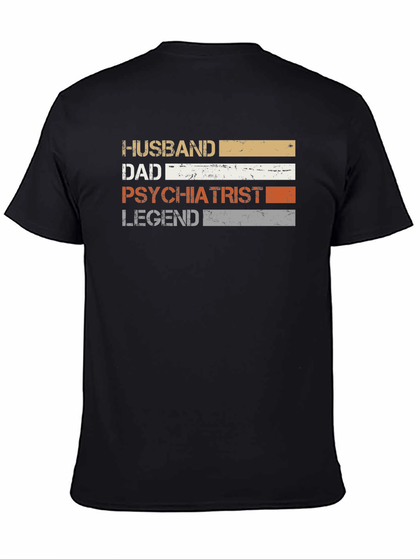Black Husband Dad Psychiatrist Legend T-Shirt view 4