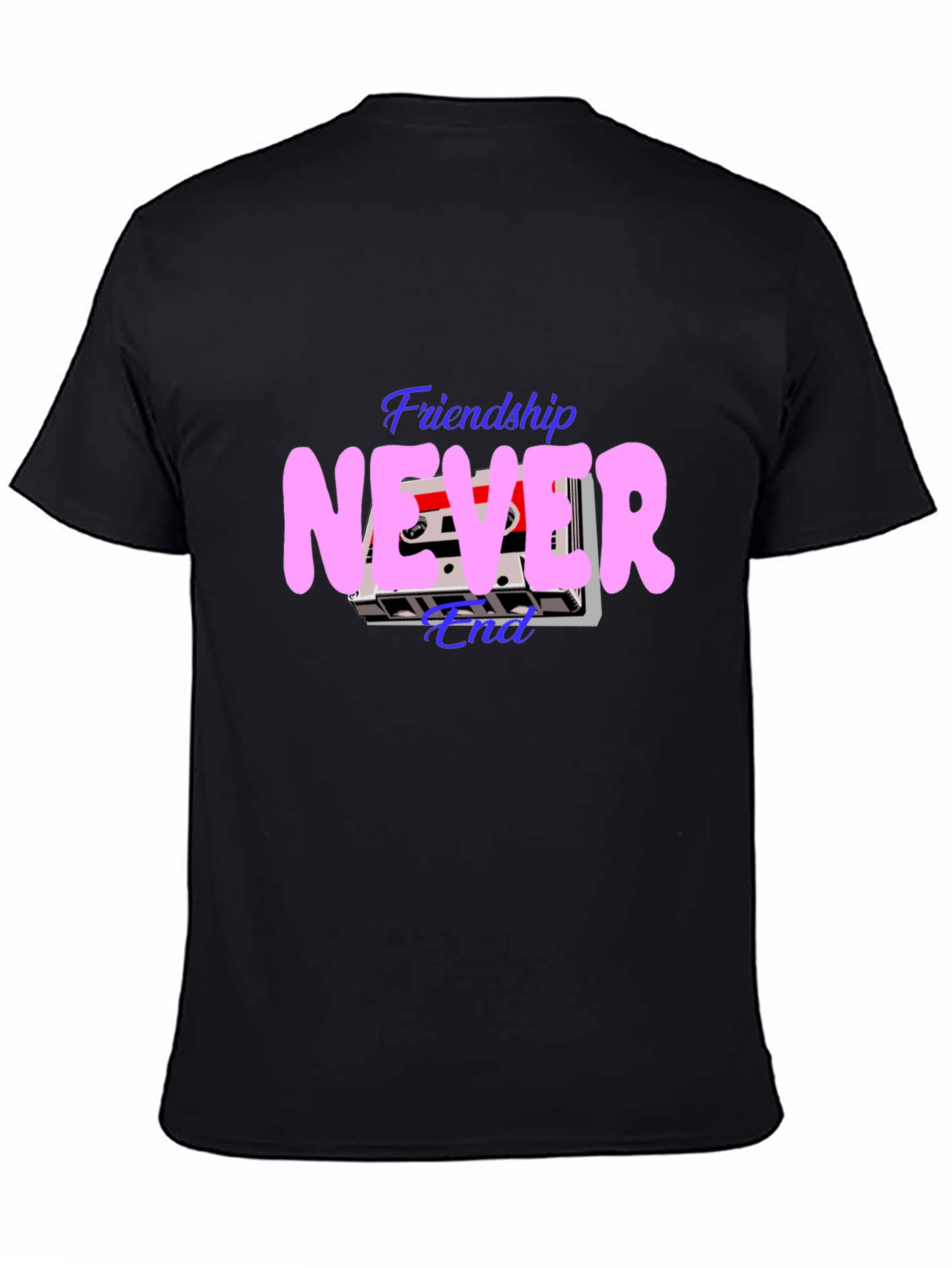Black Friendship Never End T-Shirt view 4