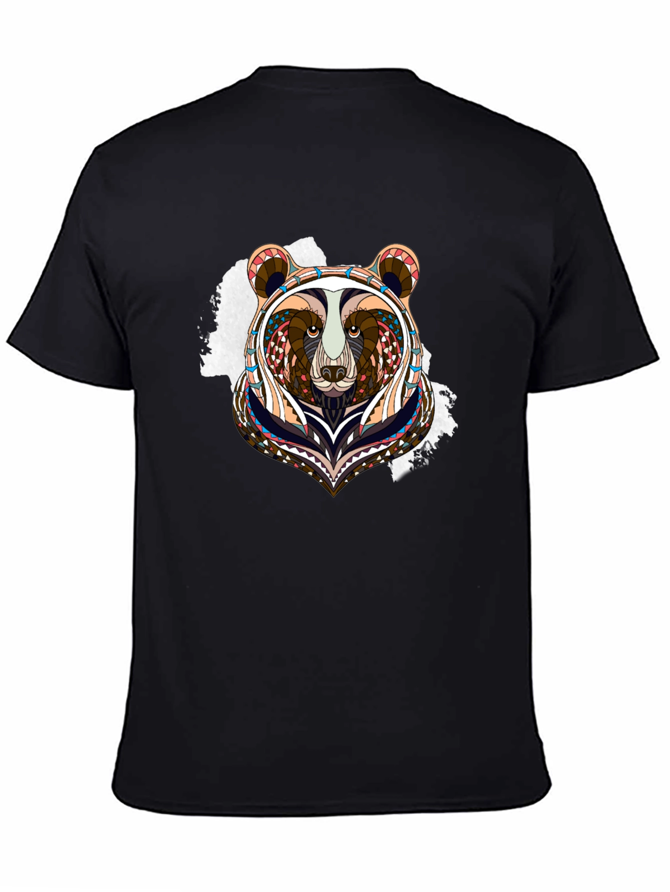 Black Bear Graphic Tee - Unique Tribal Design view 4