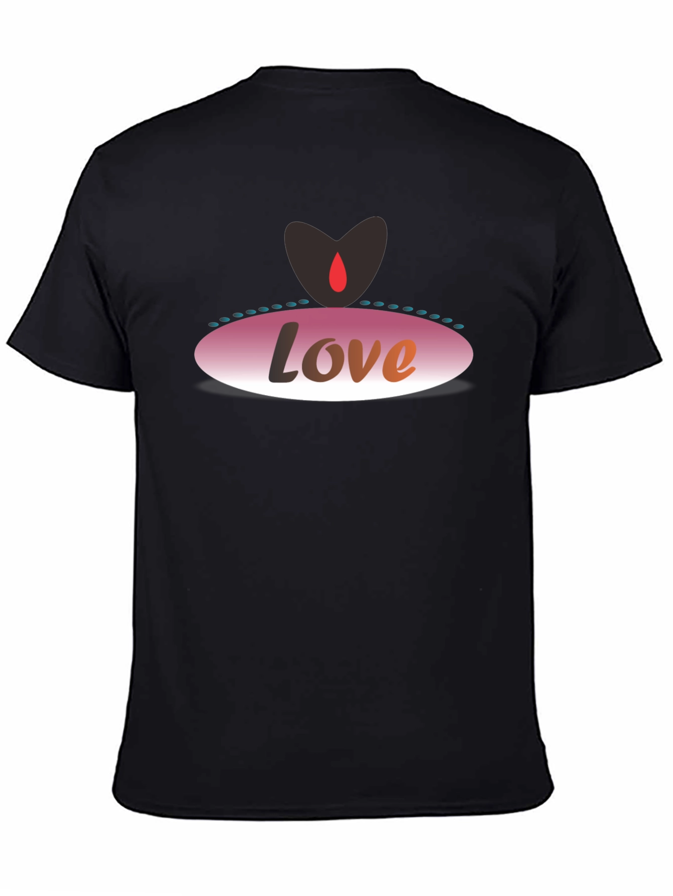 Black Love Graphic Black T-Shirt view 4