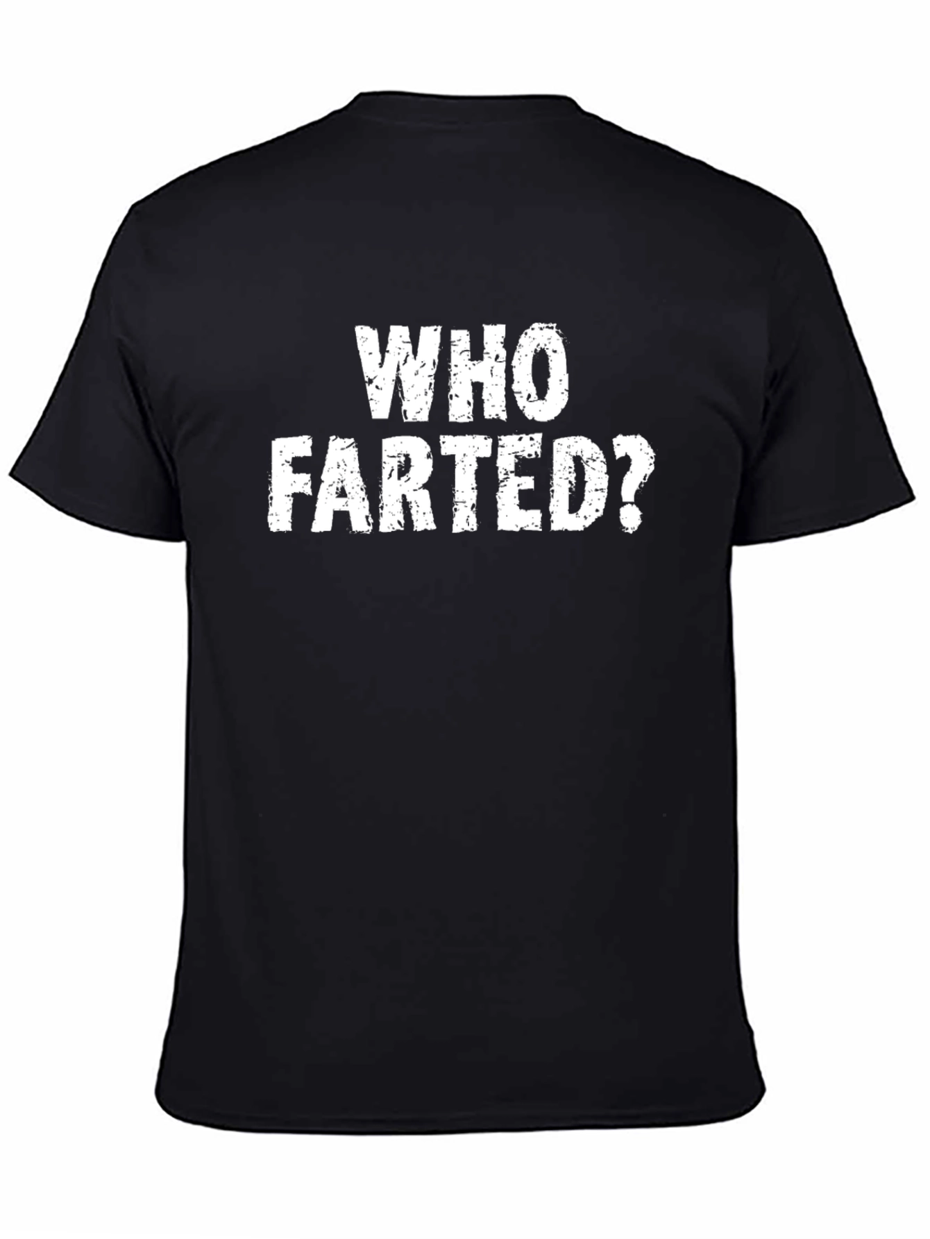 Black Who Farted? Graphic Tee - Funny Men's T-Shirt view 4