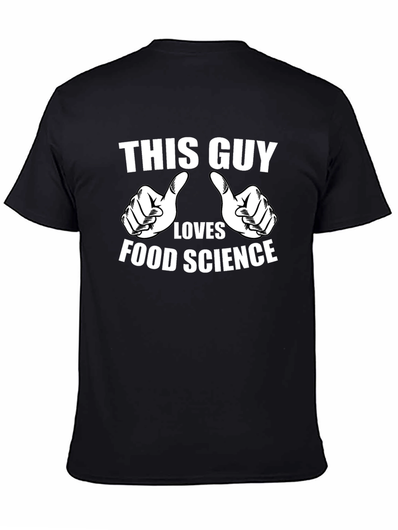 Black Food Science Lover T-Shirt - This Guy Design view 4