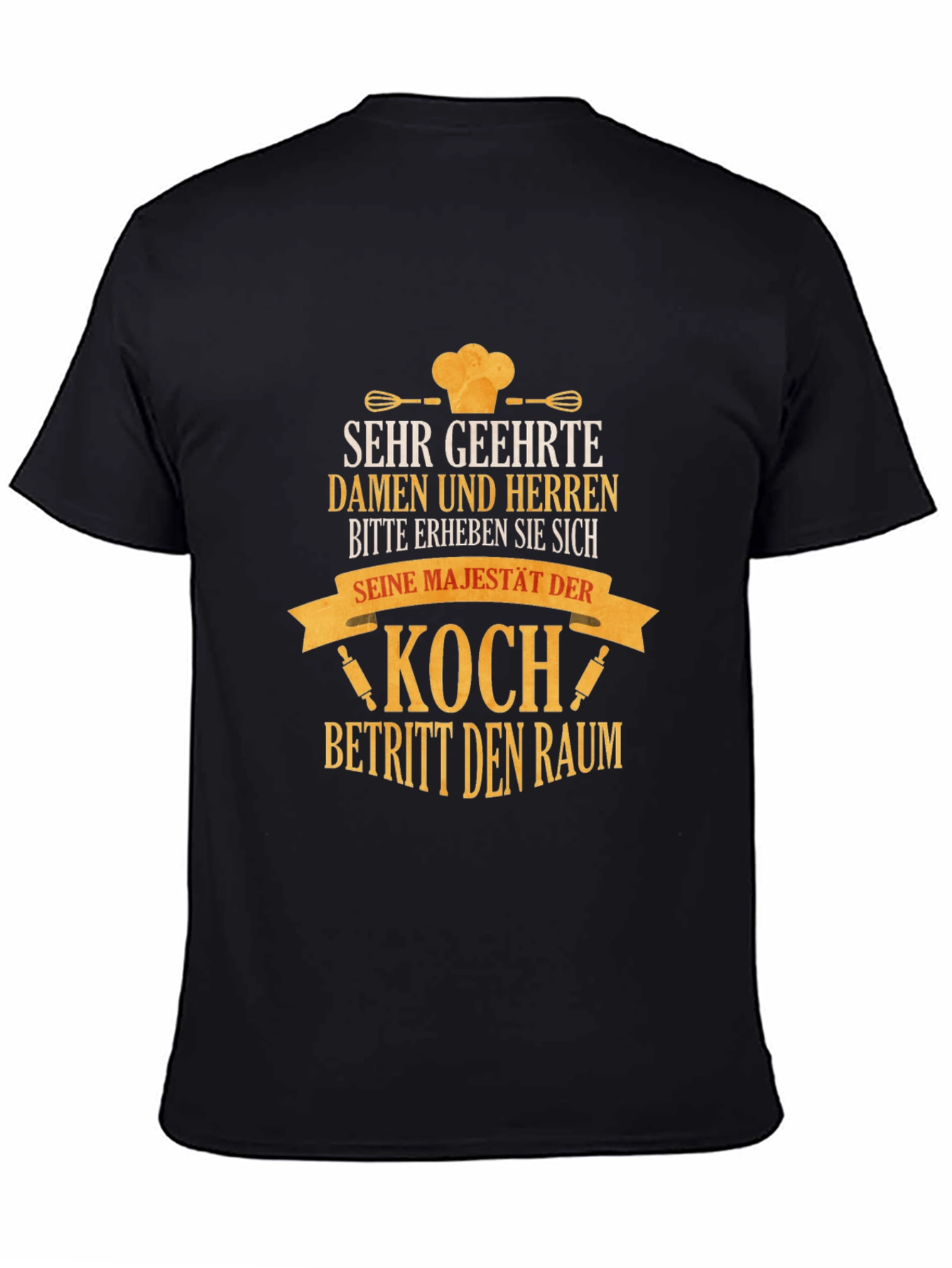 Black Chef T-Shirt - Koch Betritt den Raum view 4