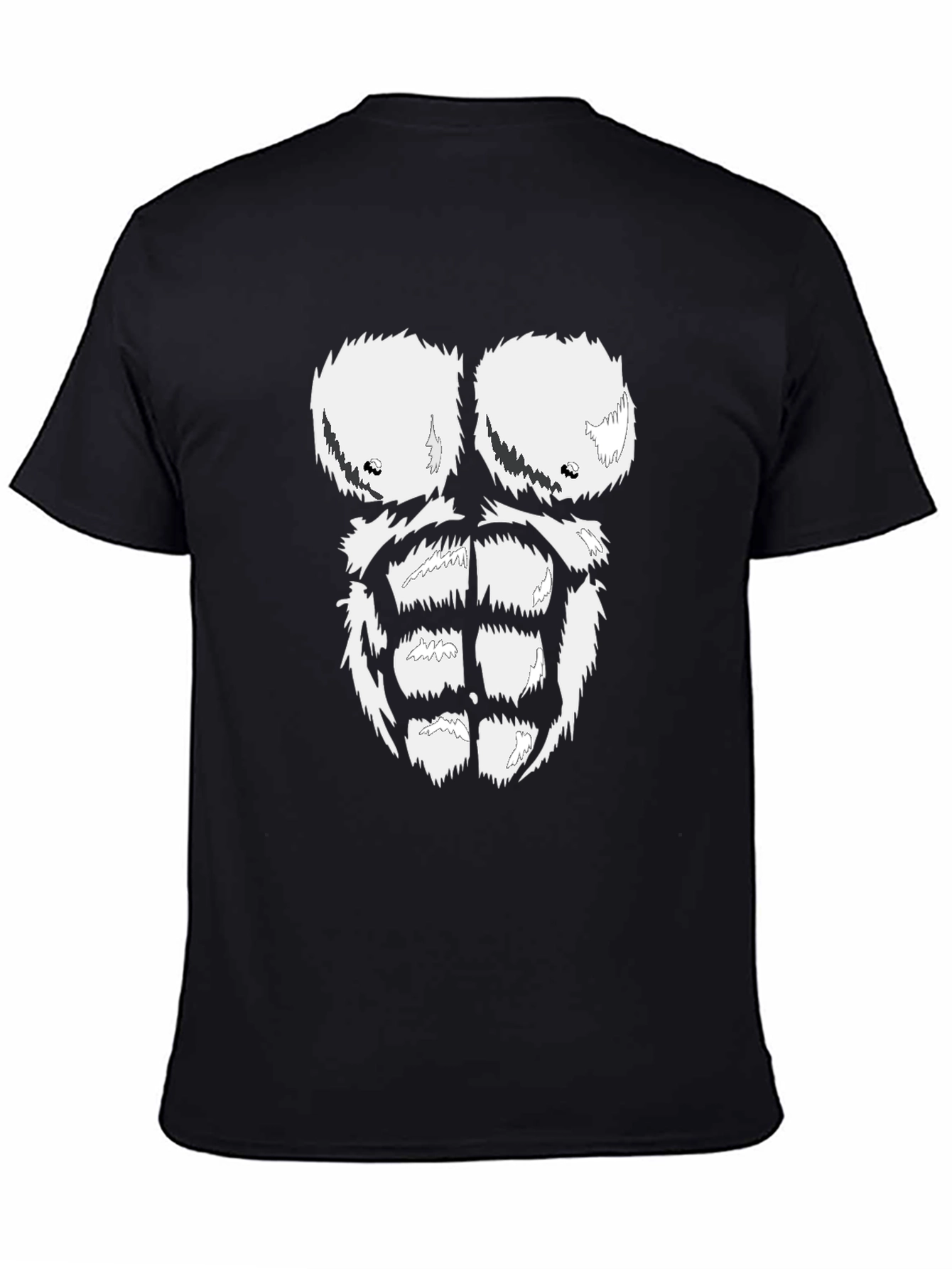 Black Funny Gorilla Costume T-Shirt - Ape Chest Design view 4