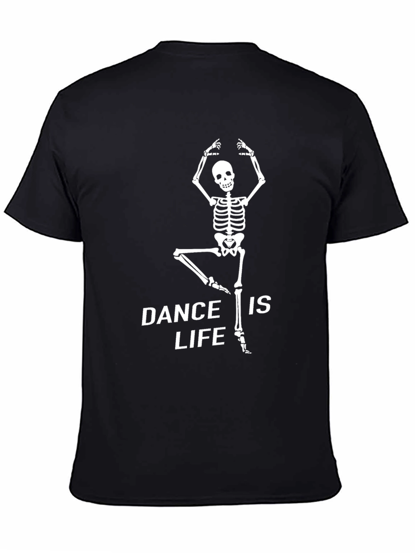 Black Dance is Life Skeleton T-Shirt - Black Cotton Tee view 4
