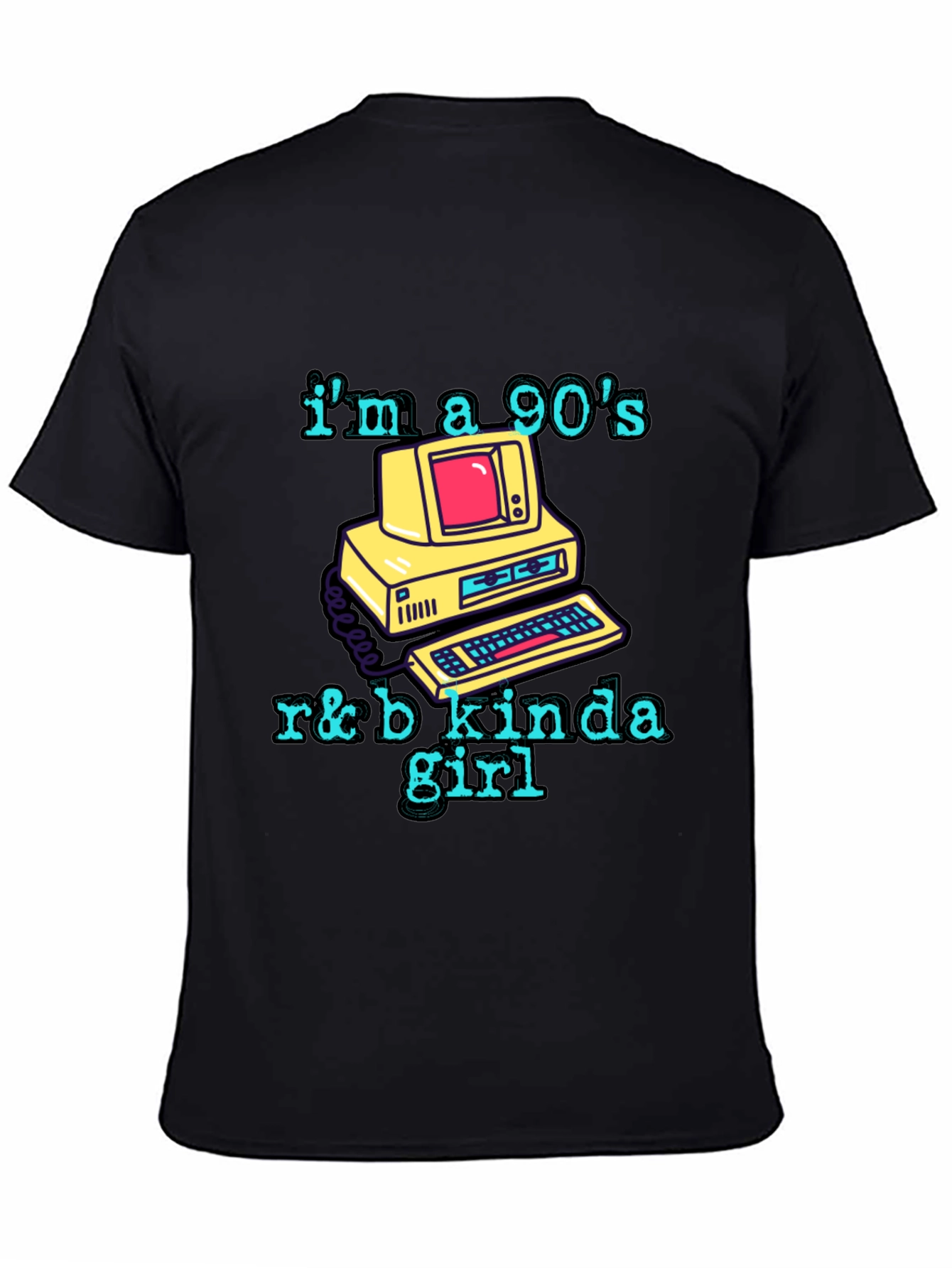 Black Retro 90's R&B Kinda Girl Graphic Tee view 4