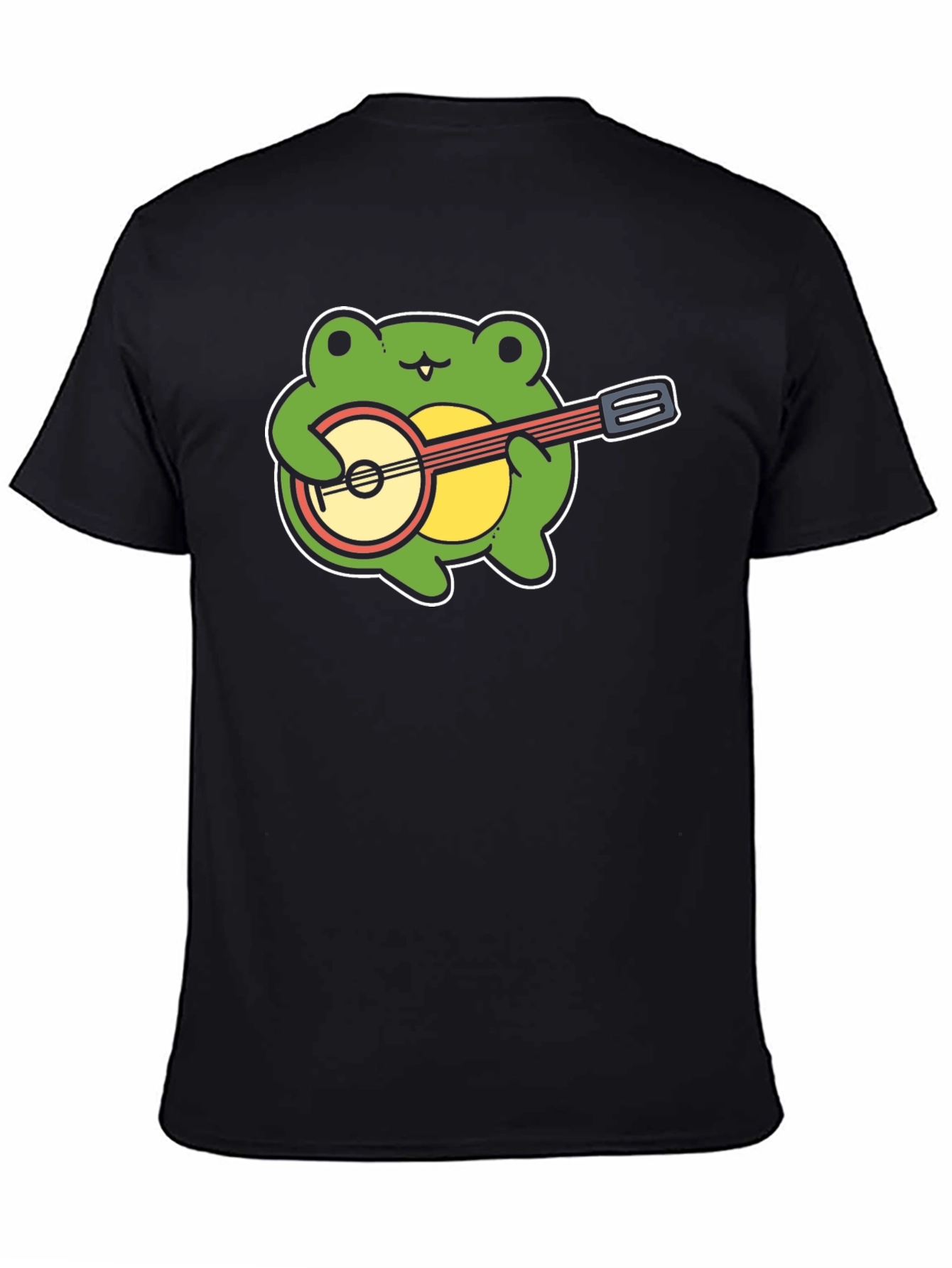 Black Frog Banjo T-Shirt - Cute Musical Tee view 4