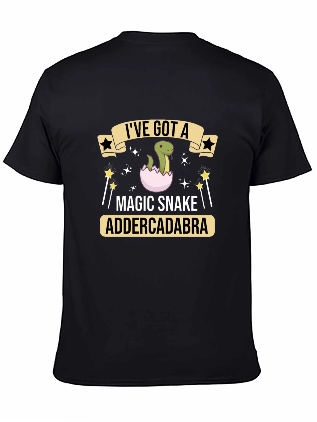 Black Magic Snake T-Shirt - Addercadabra Design view 4