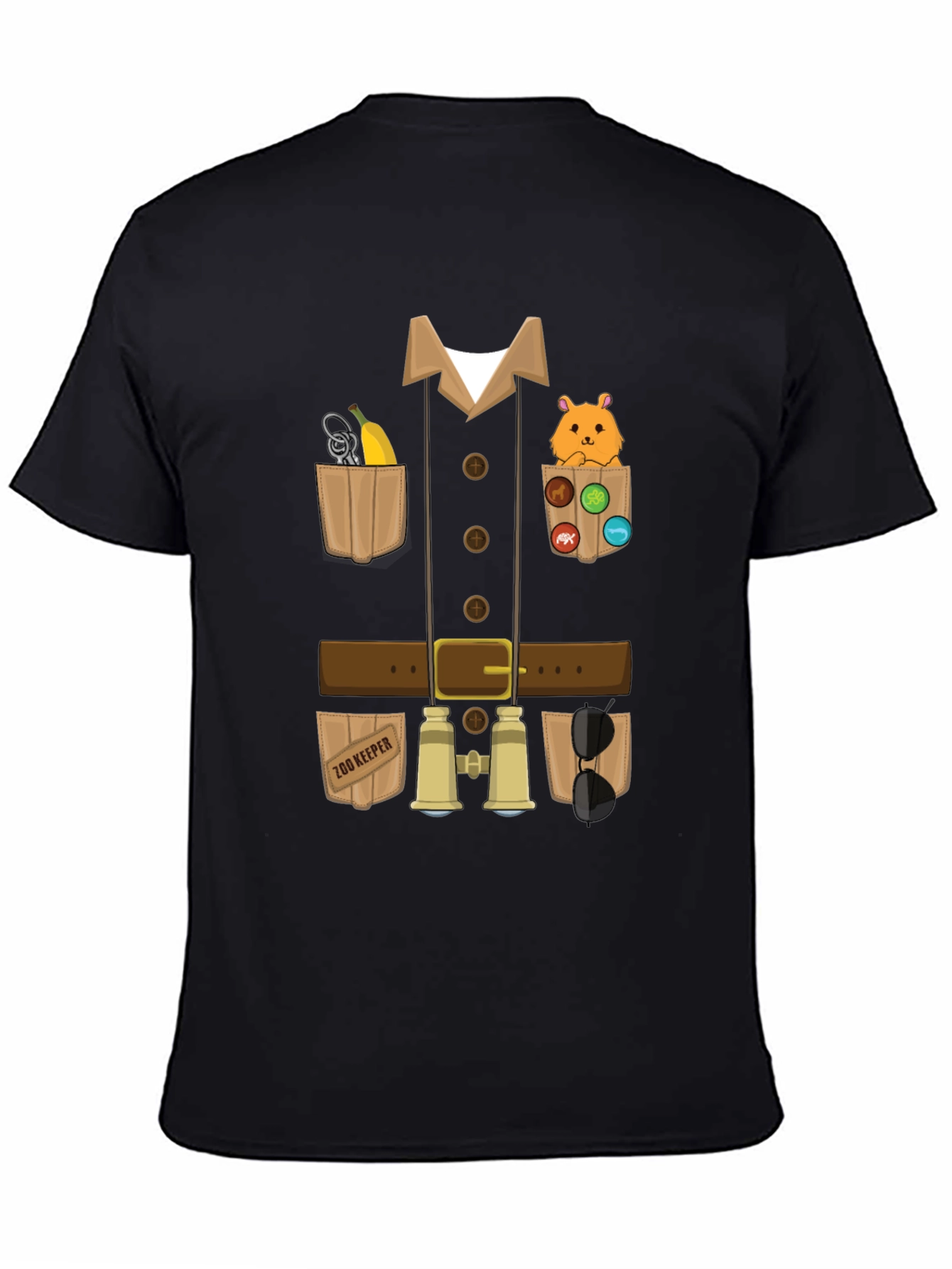 Black Zoo Keeper Costume T-Shirt view 4