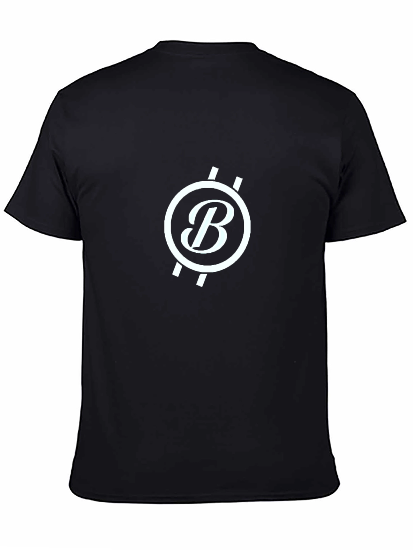 Black Black T-Shirt with White "B" Logo view 4