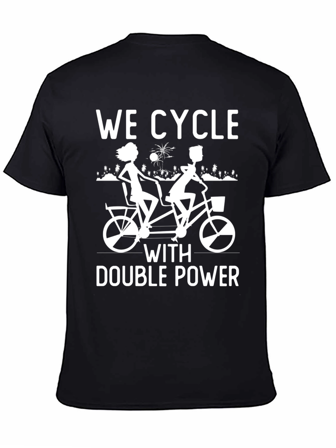 Black We Cycle With Double Power T-Shirt view 4