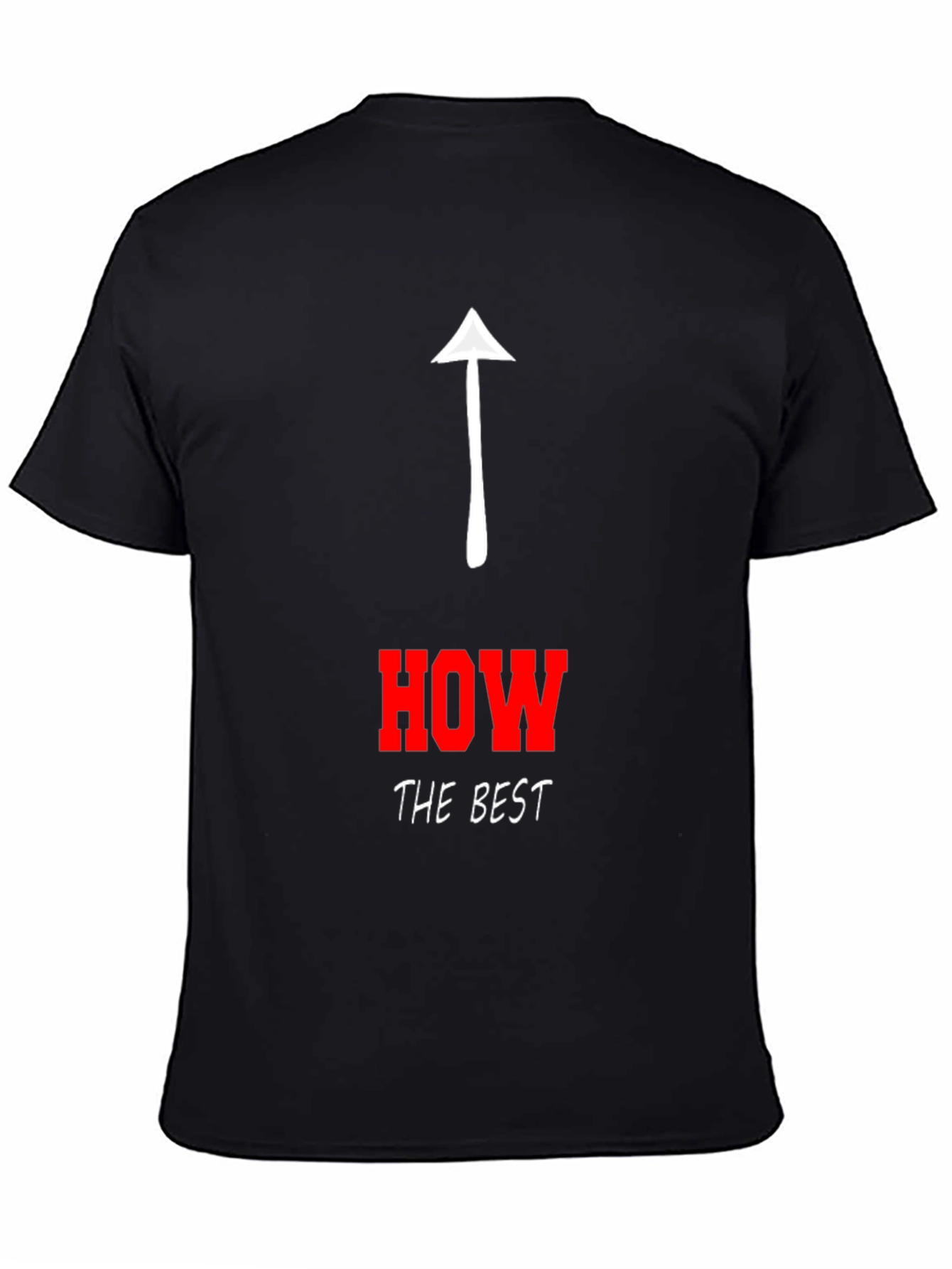 Black Humorous "How's the Best" Graphic Tee view 4