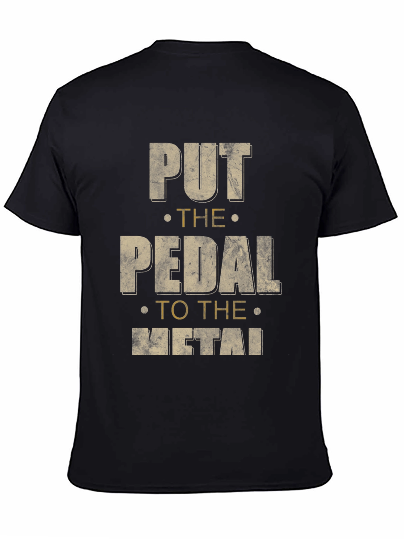Black Put the Pedal to the Metal Graphic Tee view 4