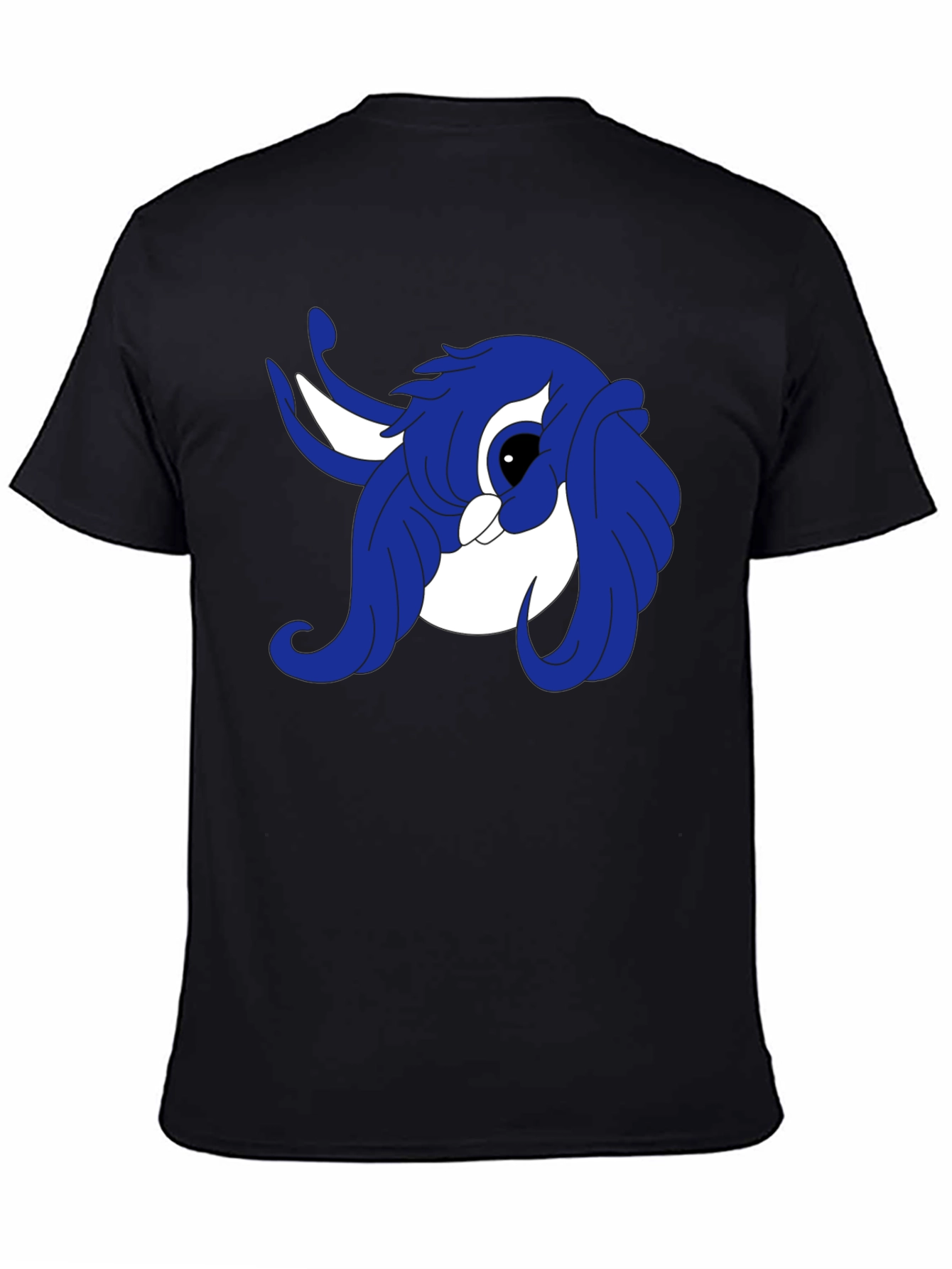 Black Cartoon Bunny Graphic T-Shirt view 4