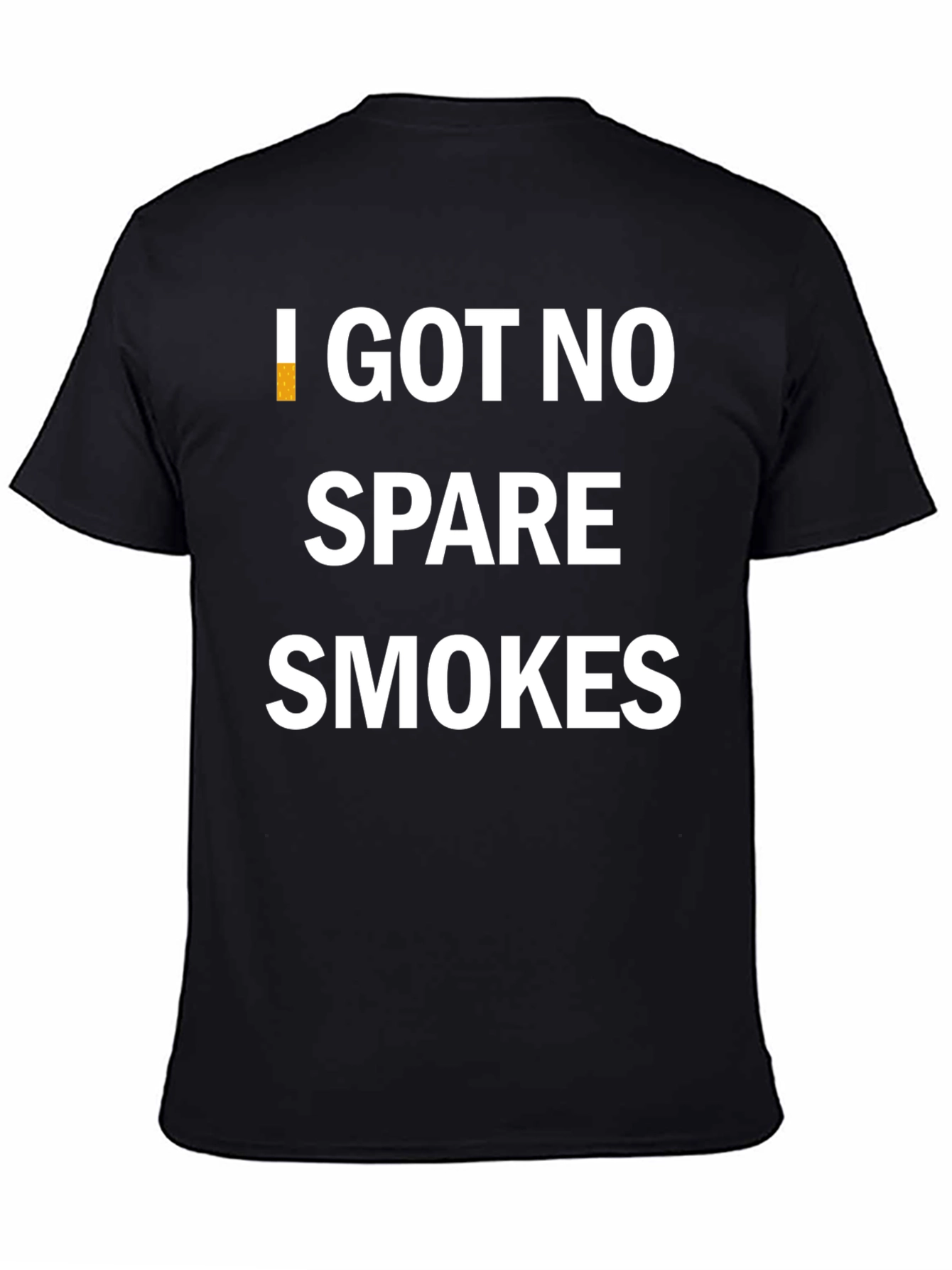 Black I Got No Spare Smokes Graphic Tee view 4