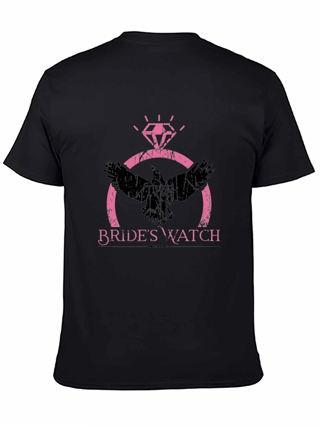 Black Bride's Watch Raven Graphic T-Shirt view 4