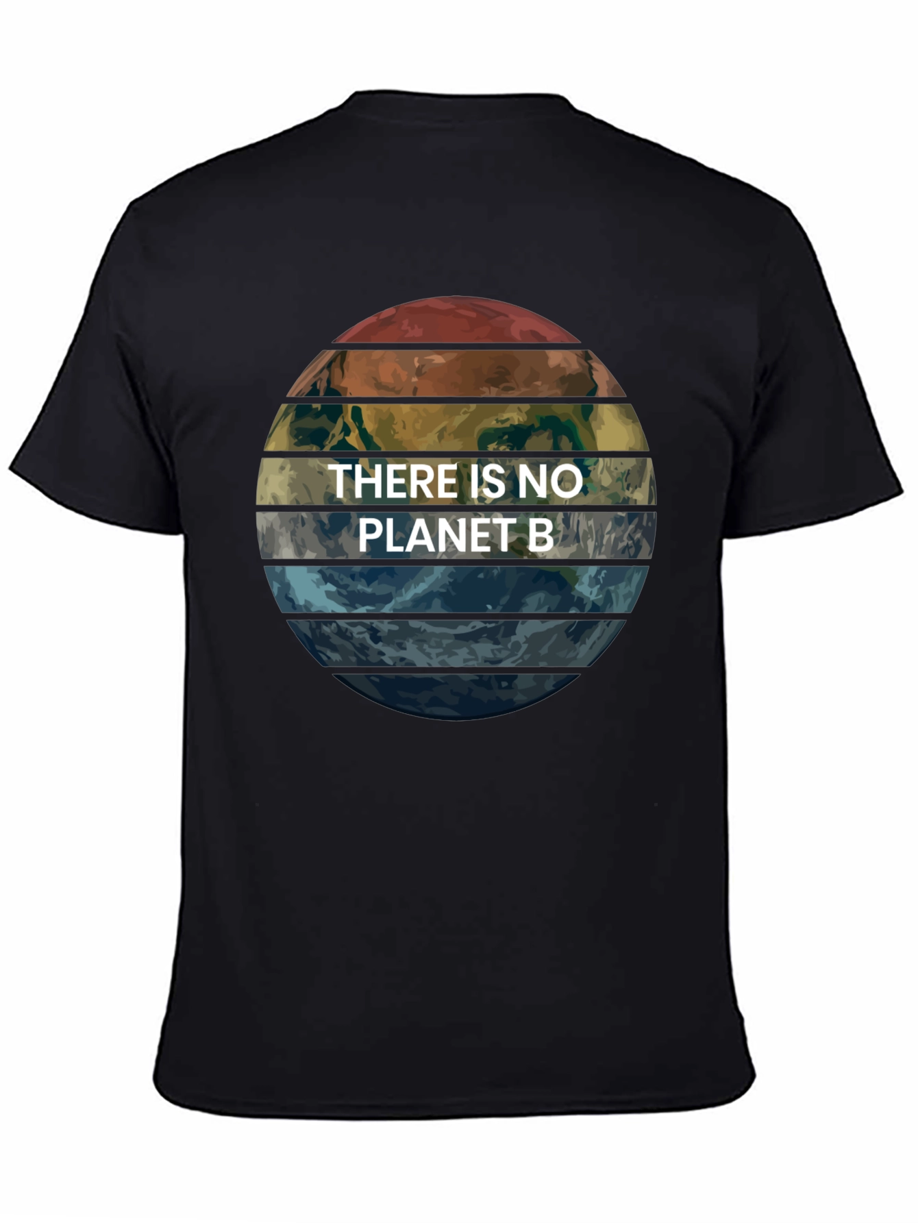 Black There Is No Planet B Earth Graphic T-Shirt view 4