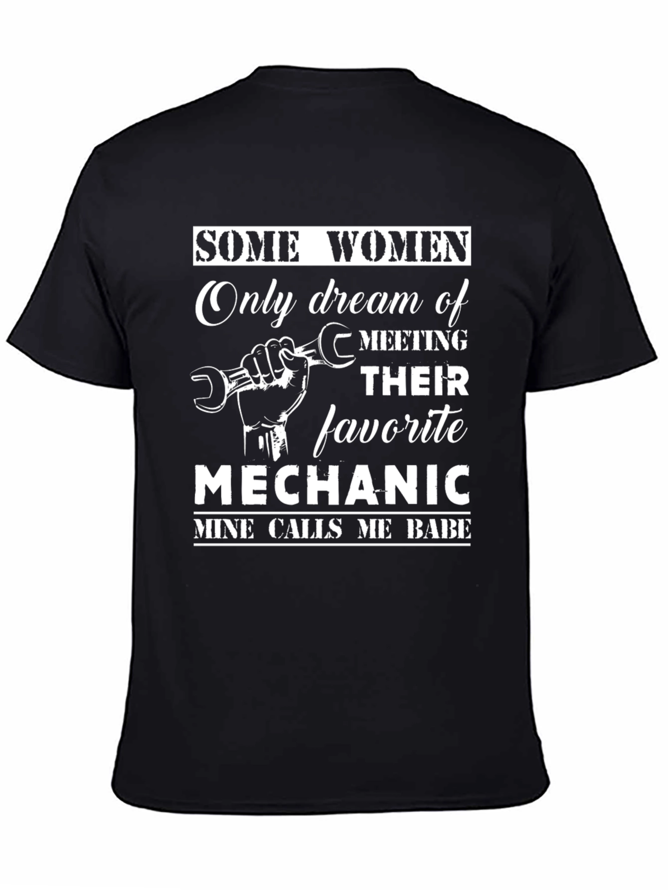Black Mechanic Babe T-Shirt view 4