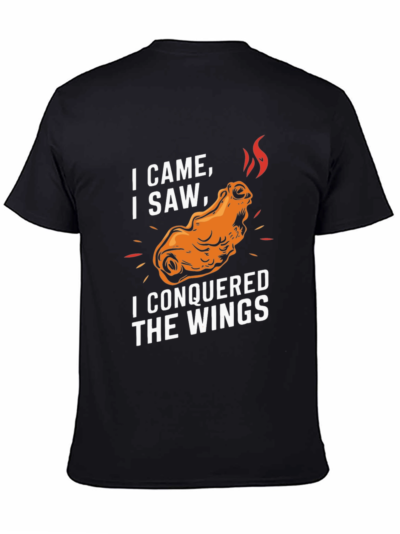 Black I Came I Saw I Conquered Wings T-Shirt - Black view 4