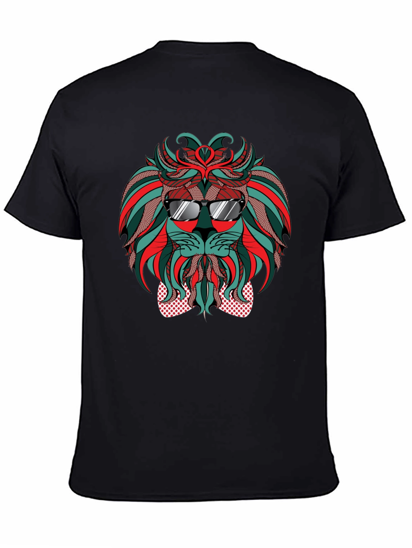 Black Cool Lion Graphic Tee - Stylish Black T-Shirt view 4