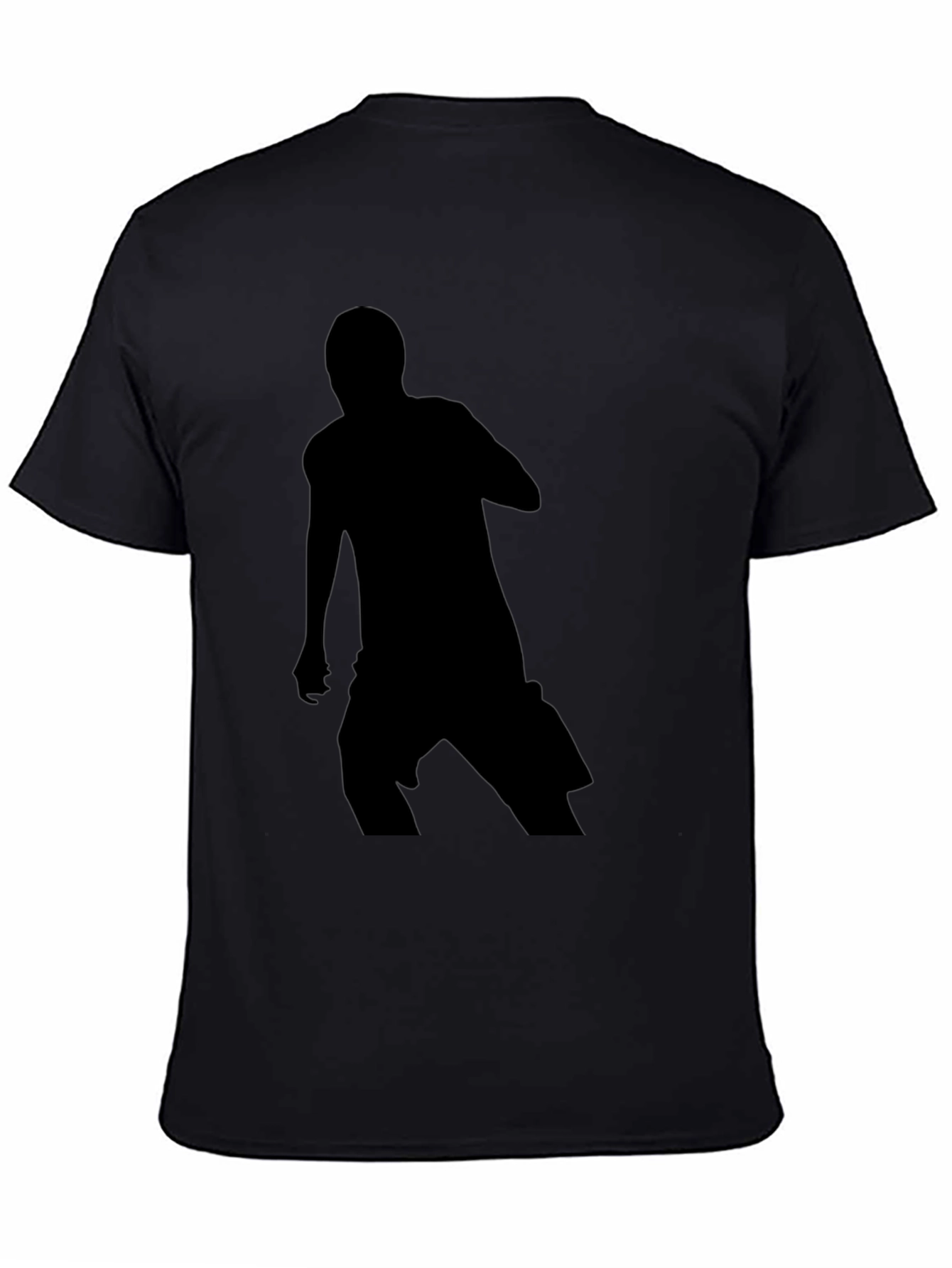 Black Men's Silhouette Graphic Print T-Shirt view 4