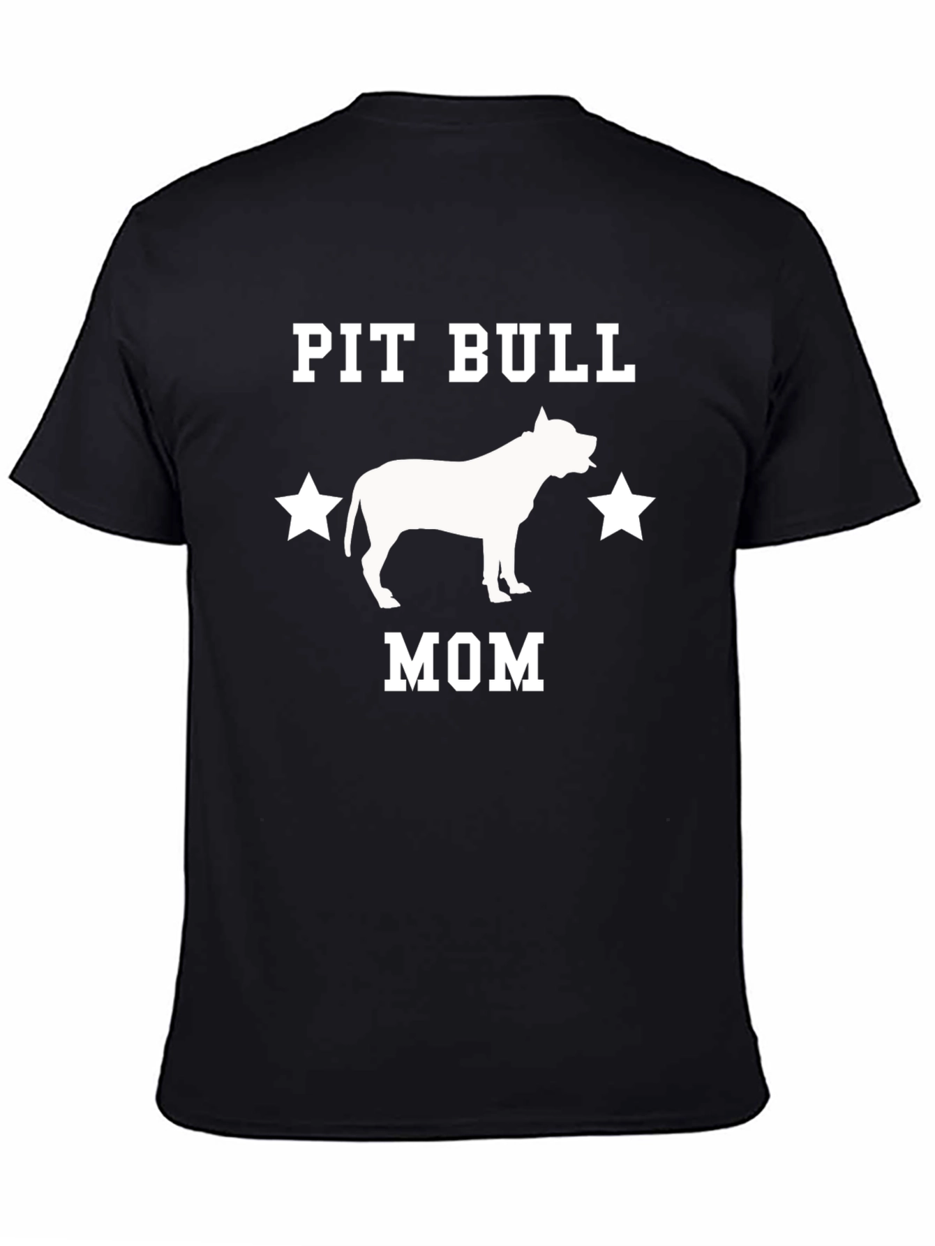 Black Pit Bull Mom Graphic T-Shirt - Dog Lover Tee view 4