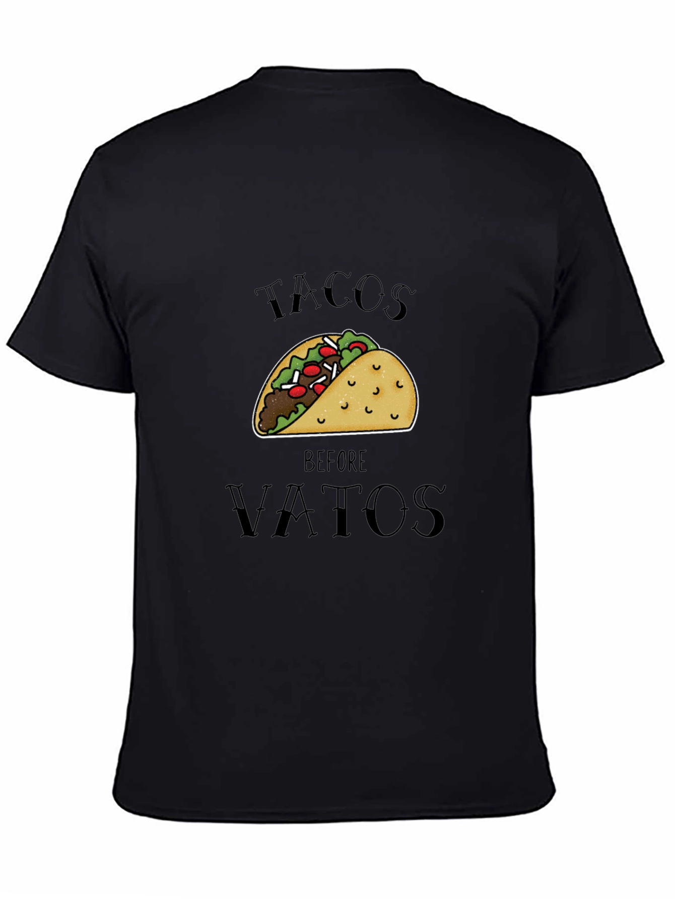 Black Tacos Before Vatos Black Graphic Tee view 4