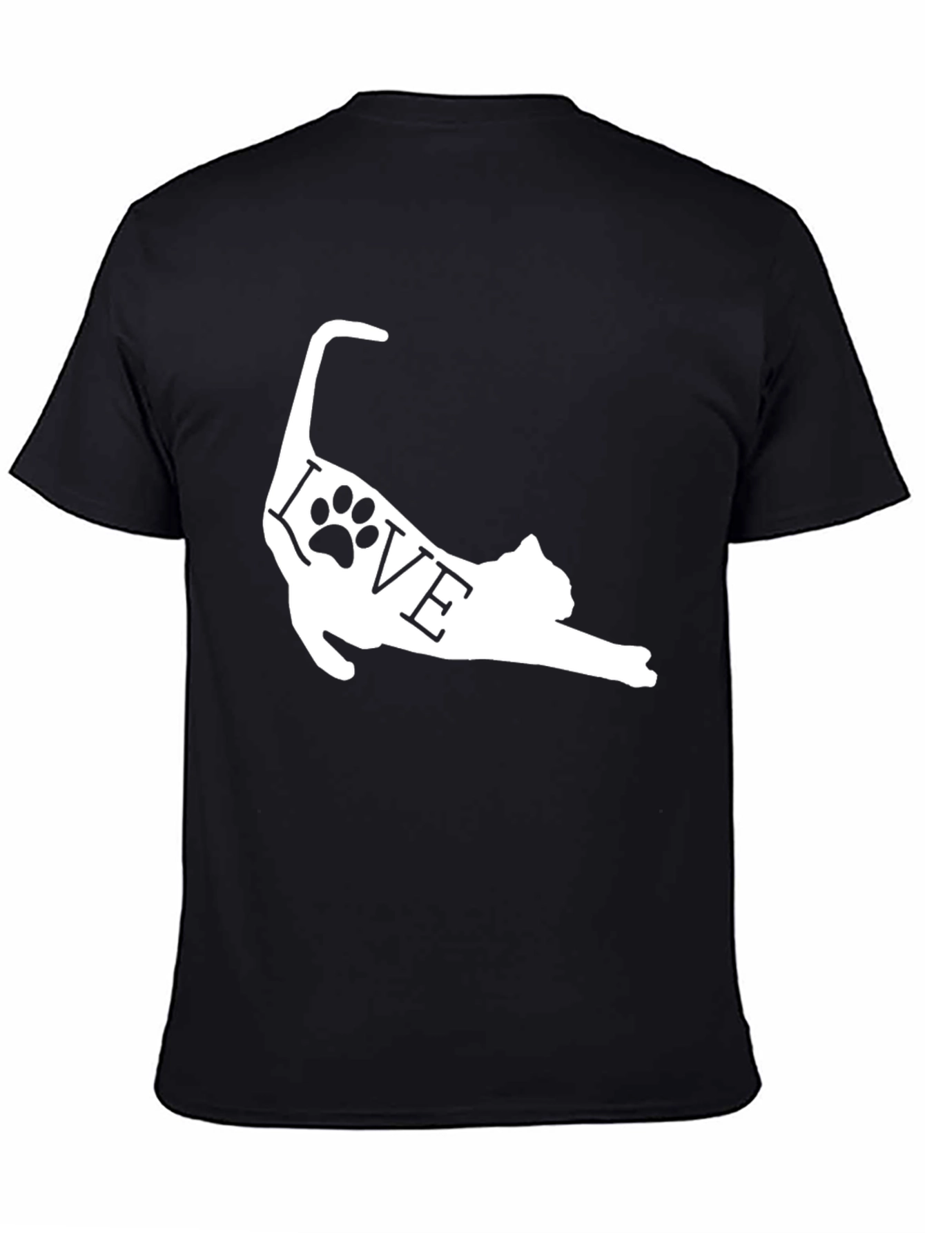 Black Cat Love Graphic T-Shirt - Pet Lover Tee view 4