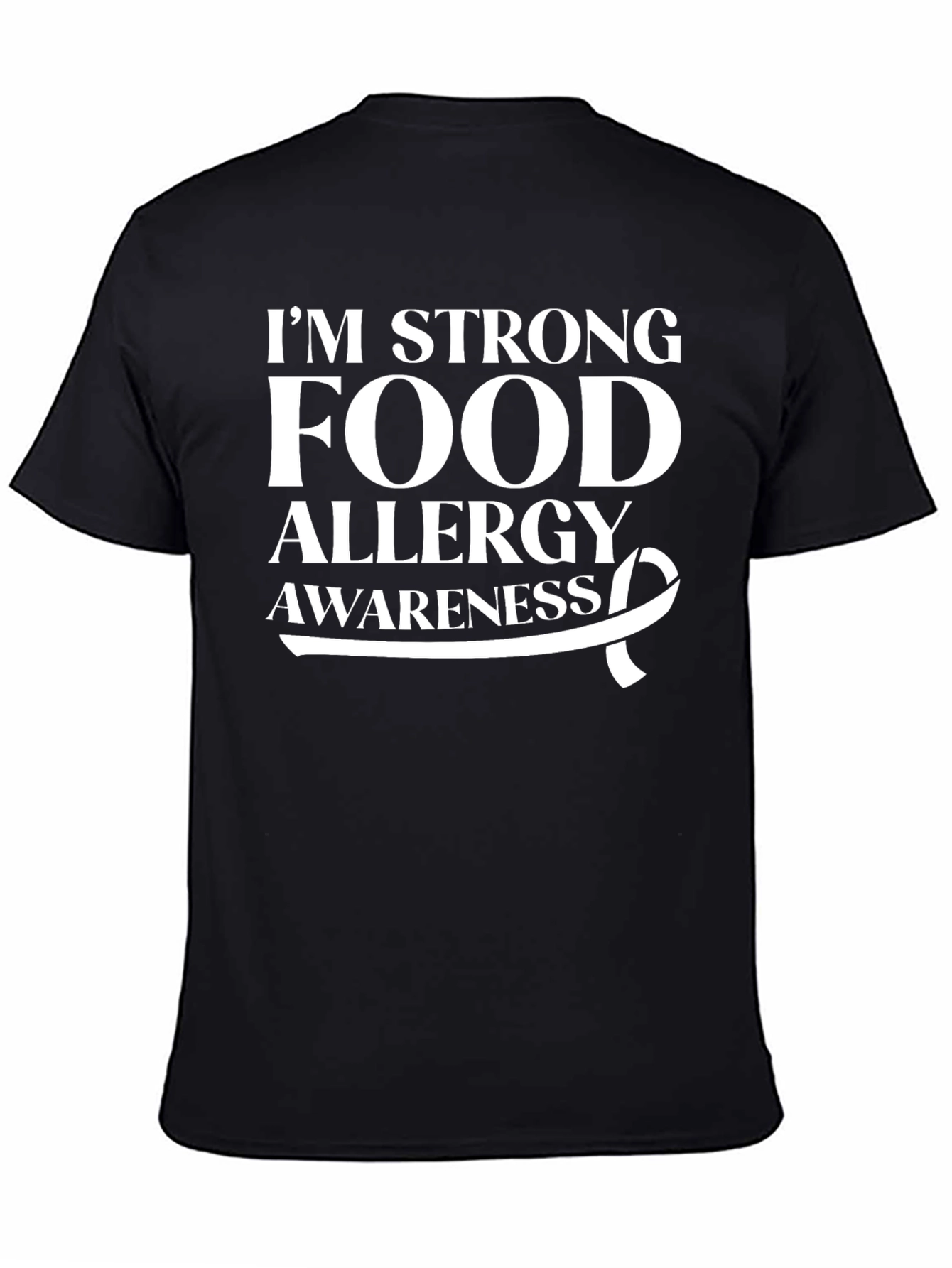 Black Food Allergy Awareness Graphic Tee view 4