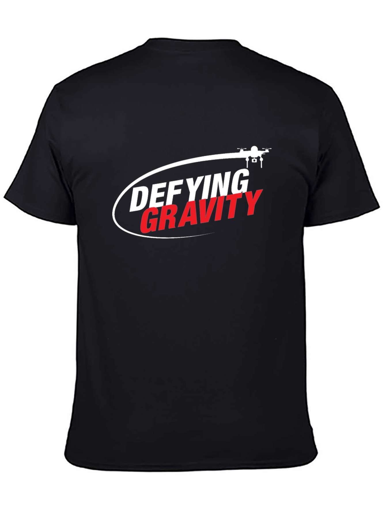 Black Defying Gravity Drone Graphic Tee - Black view 4