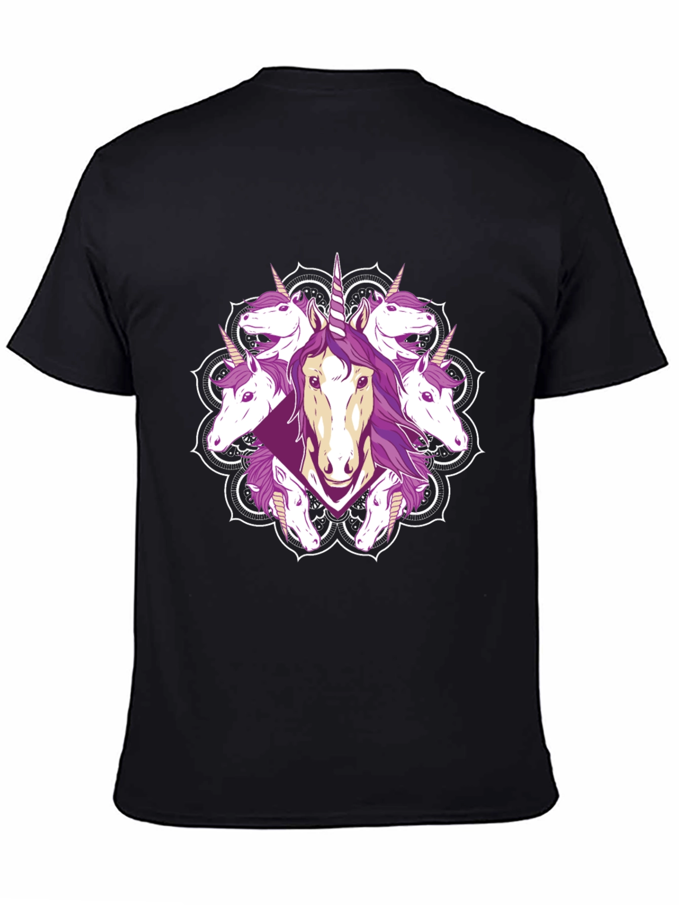 Black Unicorn Mandala Graphic Tee - Stylish & Unique! view 4
