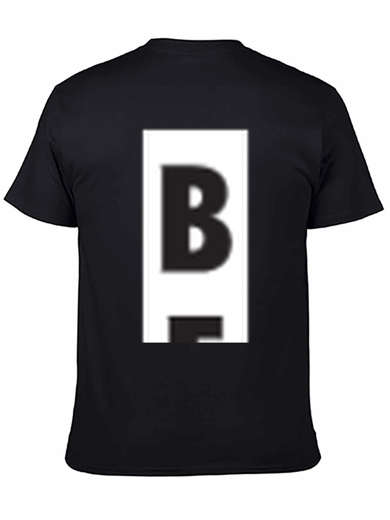 Black Bold 'B' Graphic Tee - Casual Black T-Shirt view 4