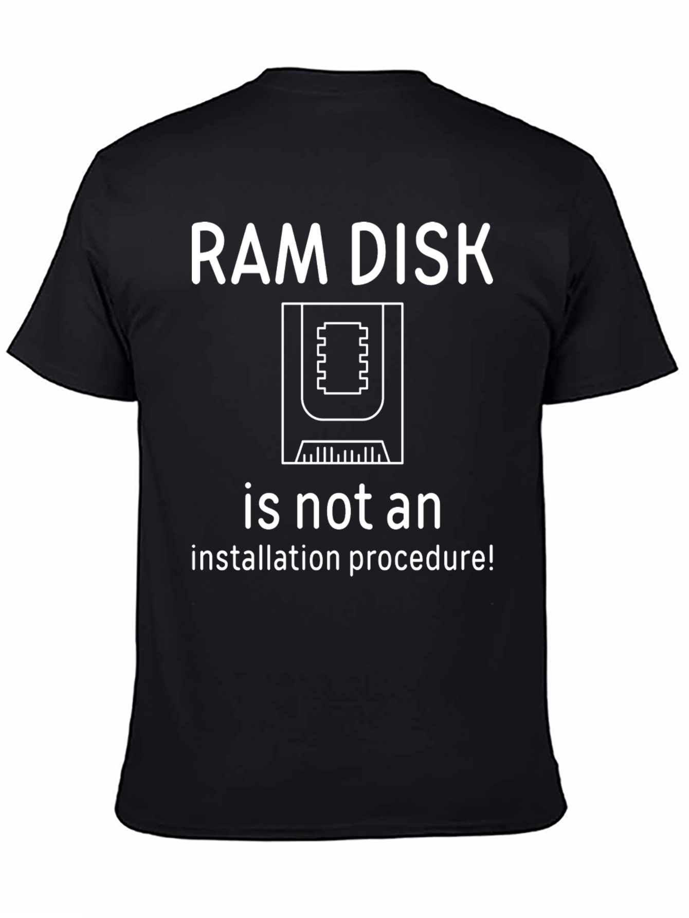Black RAM Disk Humor Tee - Tech Geek T-Shirt view 4