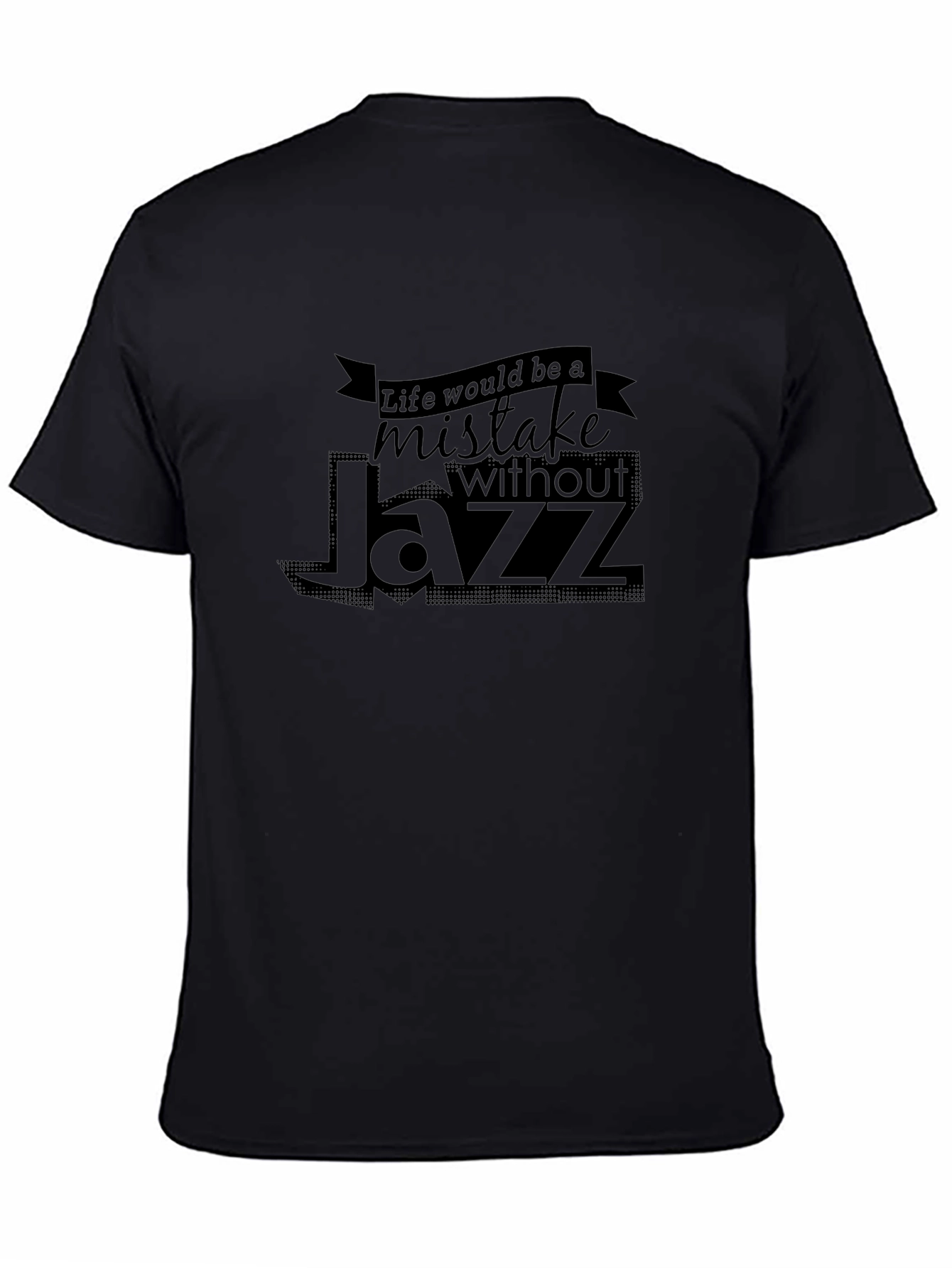 Black Life Without Jazz Black Graphic Tee view 4