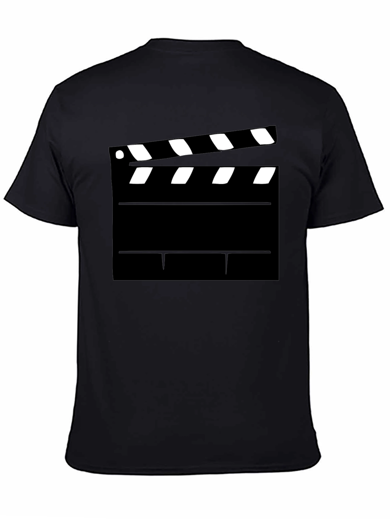 Black Movie Clapperboard Graphic T-Shirt - Film Lover Tee view 4