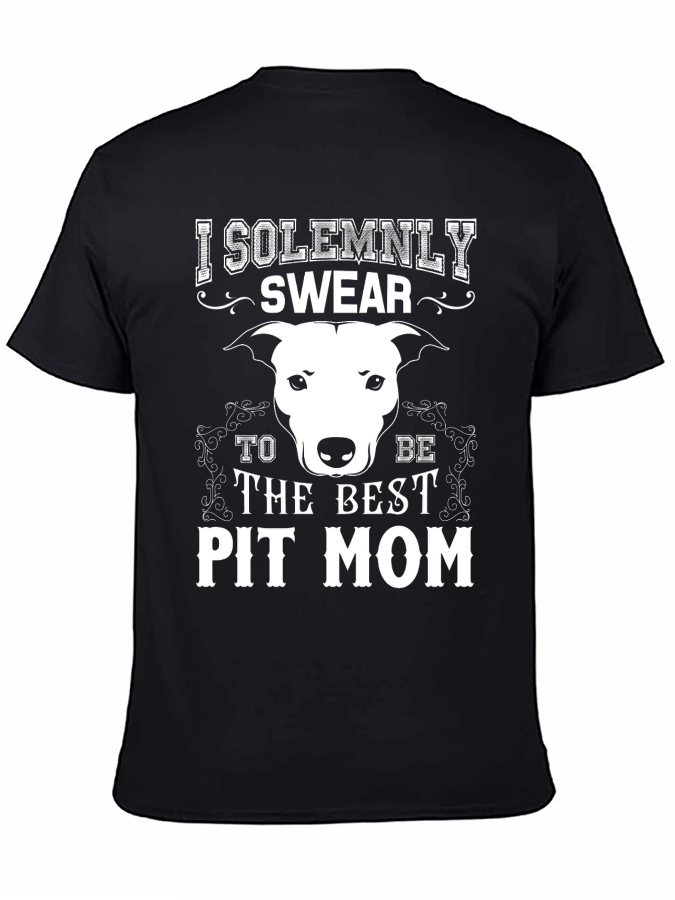 Black I Solemnly Swear Pit Mom T-Shirt view 4