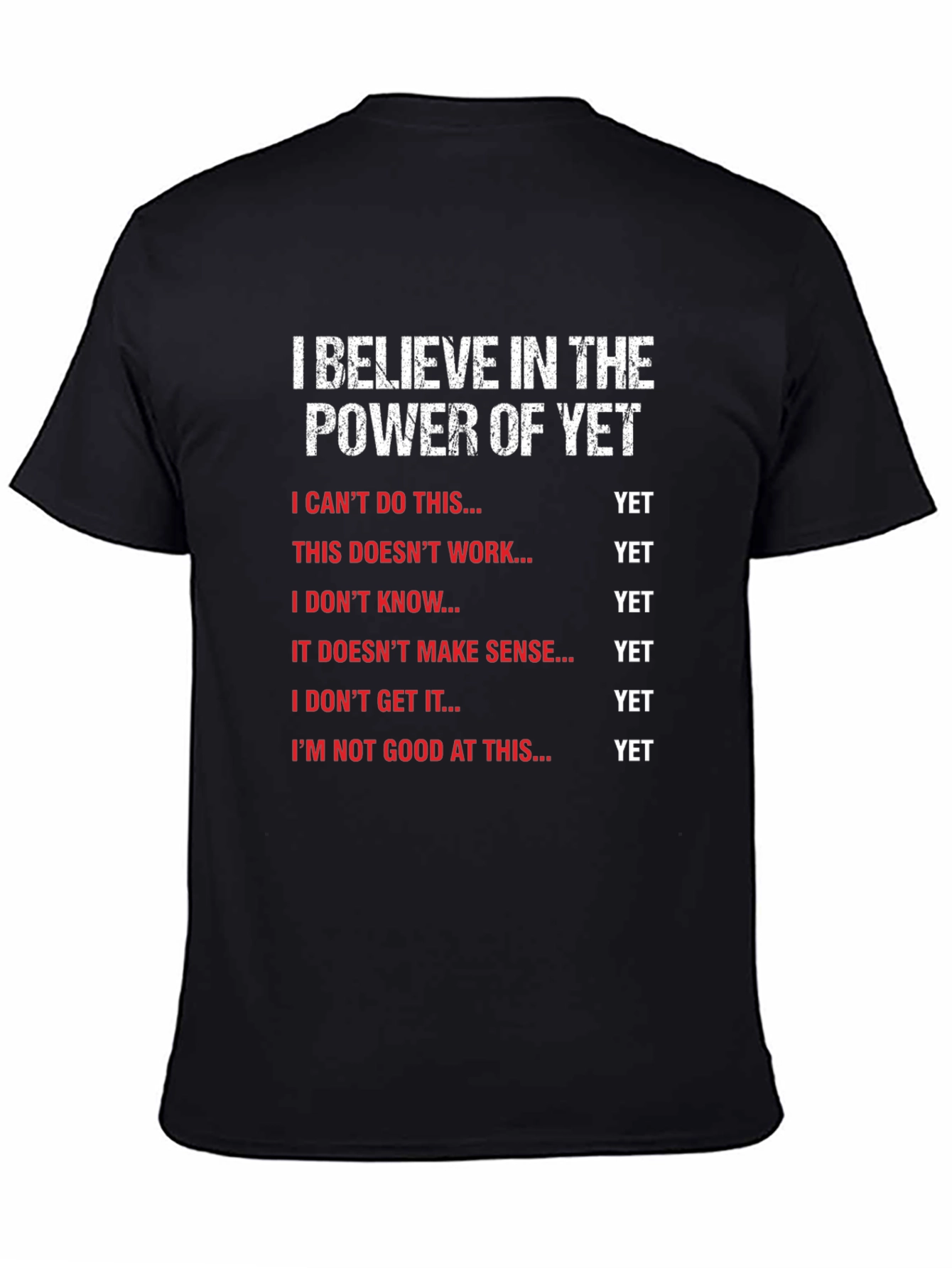 Black Power of Yet T-Shirt - Motivational & Inspirational view 4