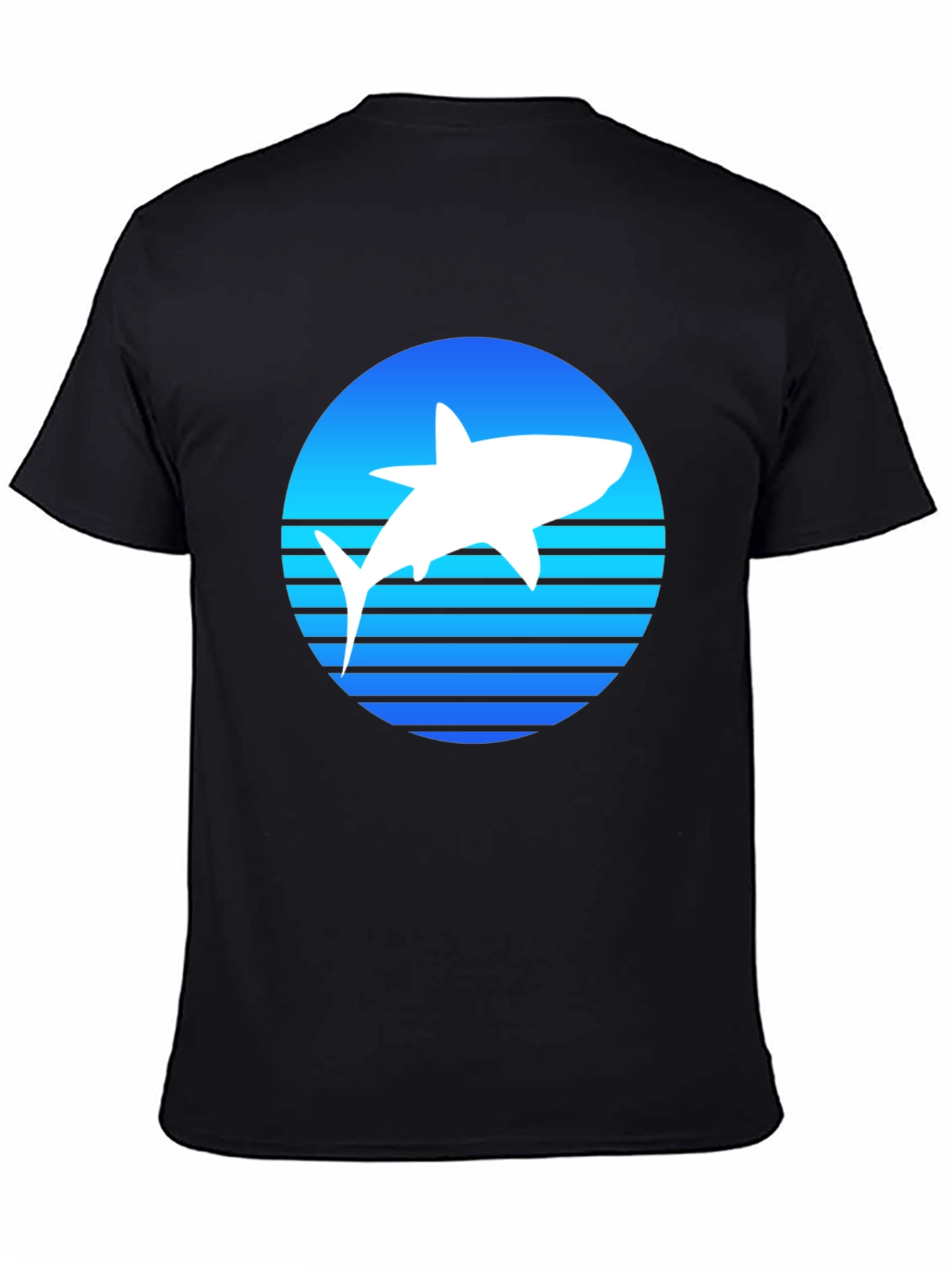 Black Shark Silhouette Graphic Tee view 4