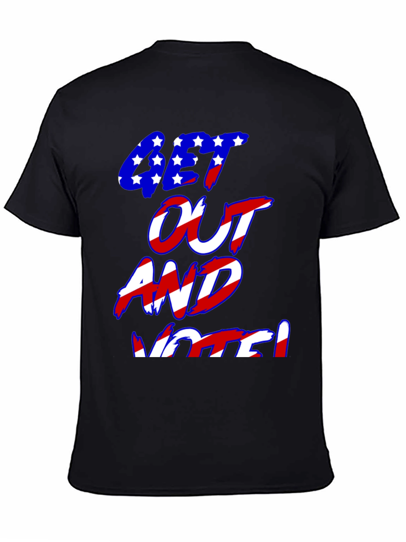 Black Get Out and Vote Graphic T-Shirt view 4