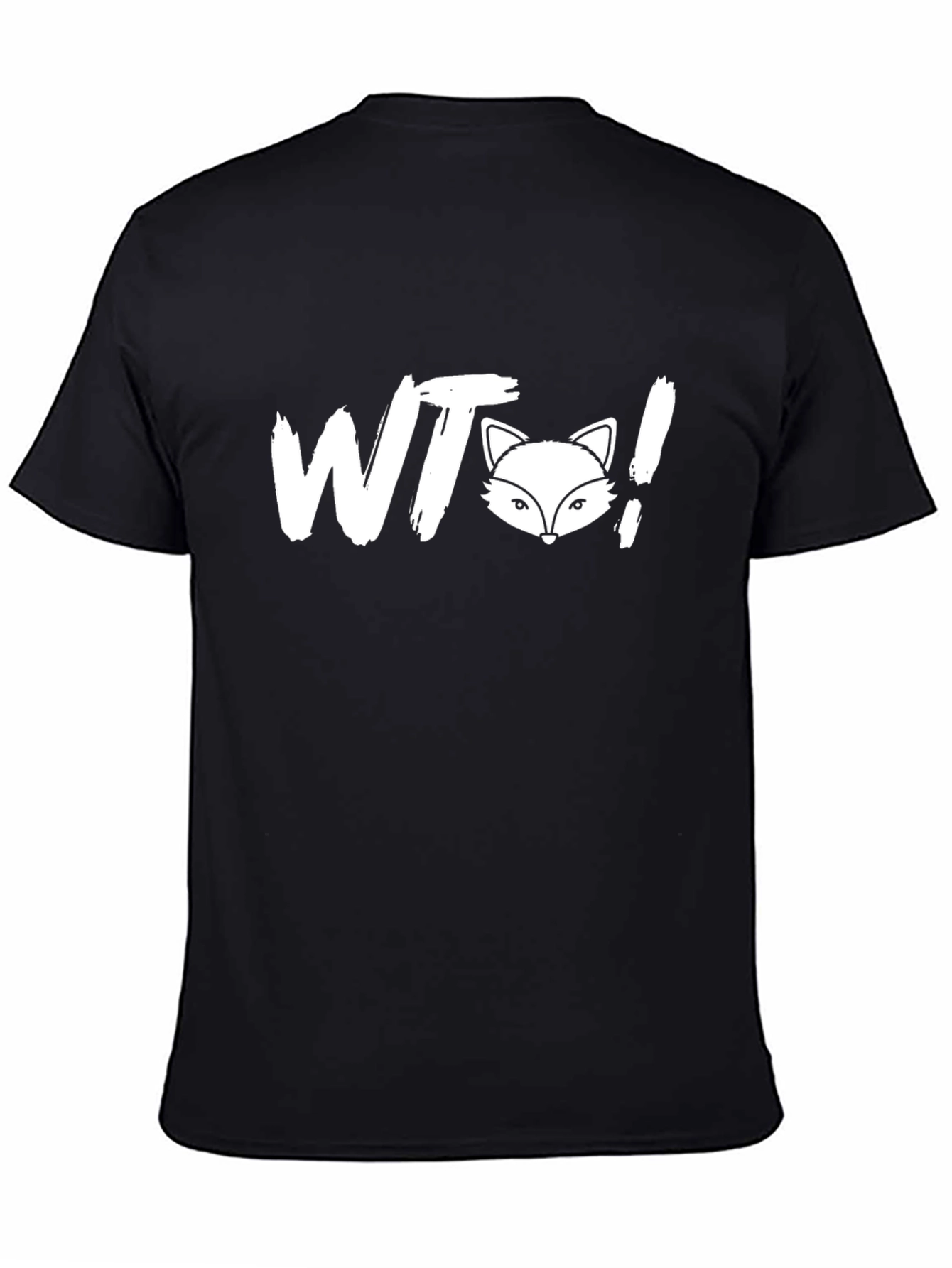 Black WTFox T-Shirt - Funny Graphic Tee view 4