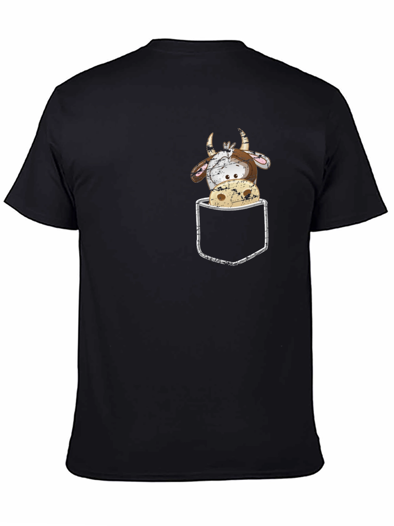 Black Cow Pocket T-Shirt view 4
