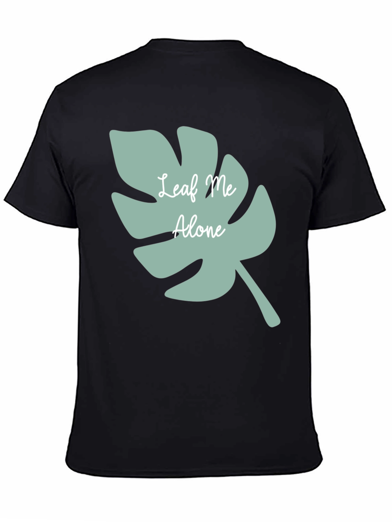 Black Leaf Me Alone T-Shirt - Comfy Casual Tee view 4