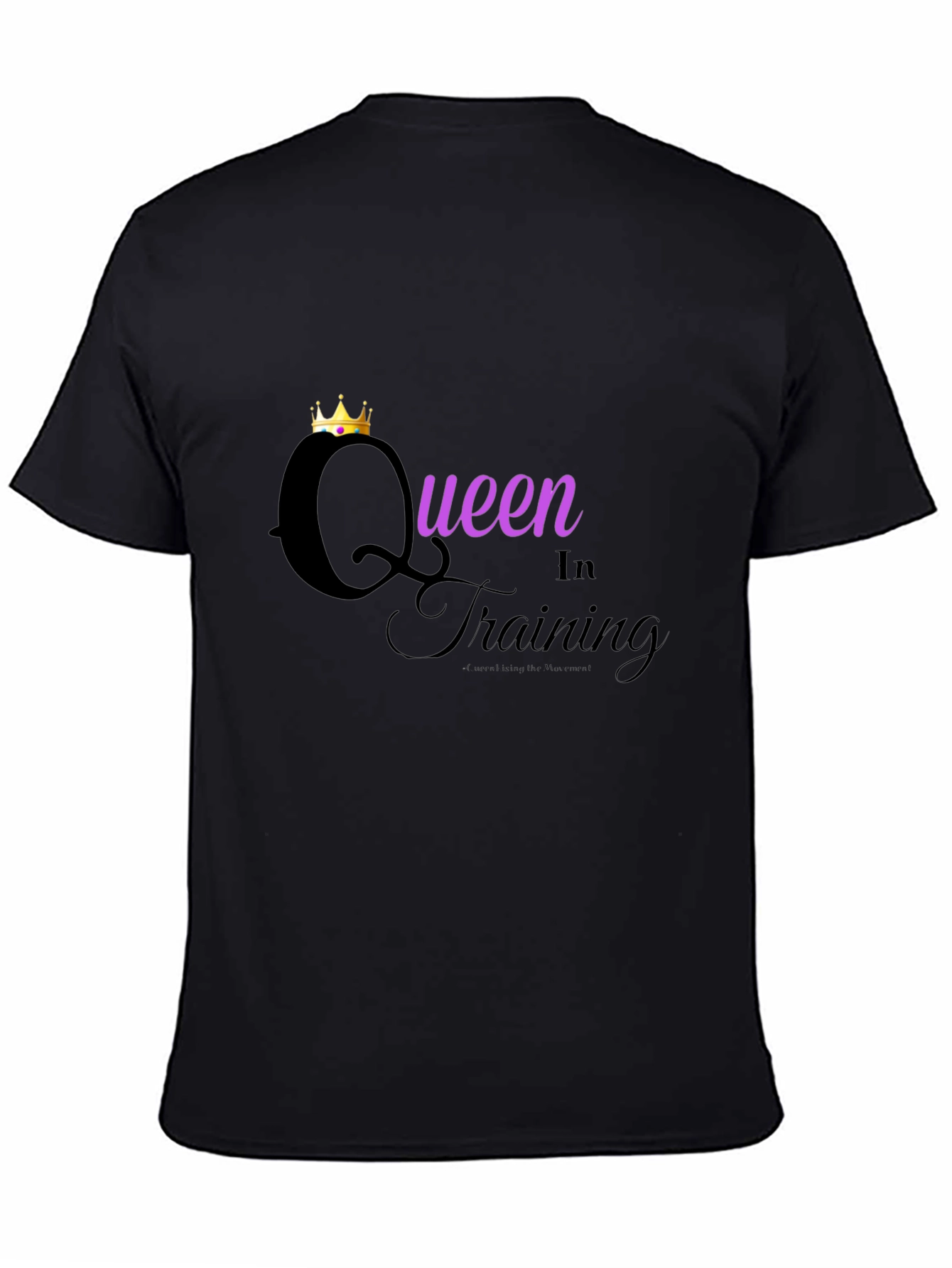 Black Queen in Training Graphic Tee - Black view 4